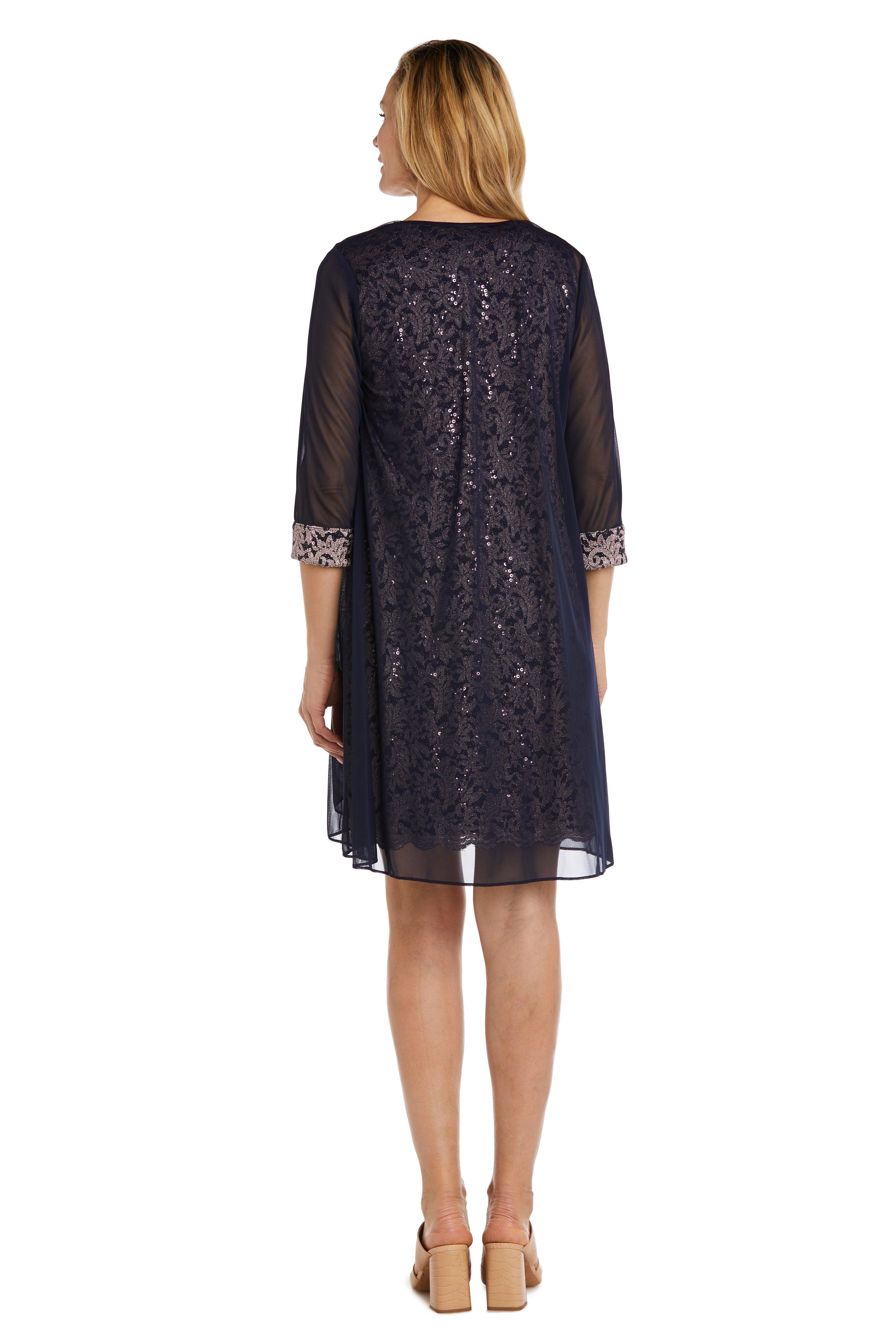 R&M Richards Short Petite Chiffon Jacket Dress 7312P - The Dress Outlet