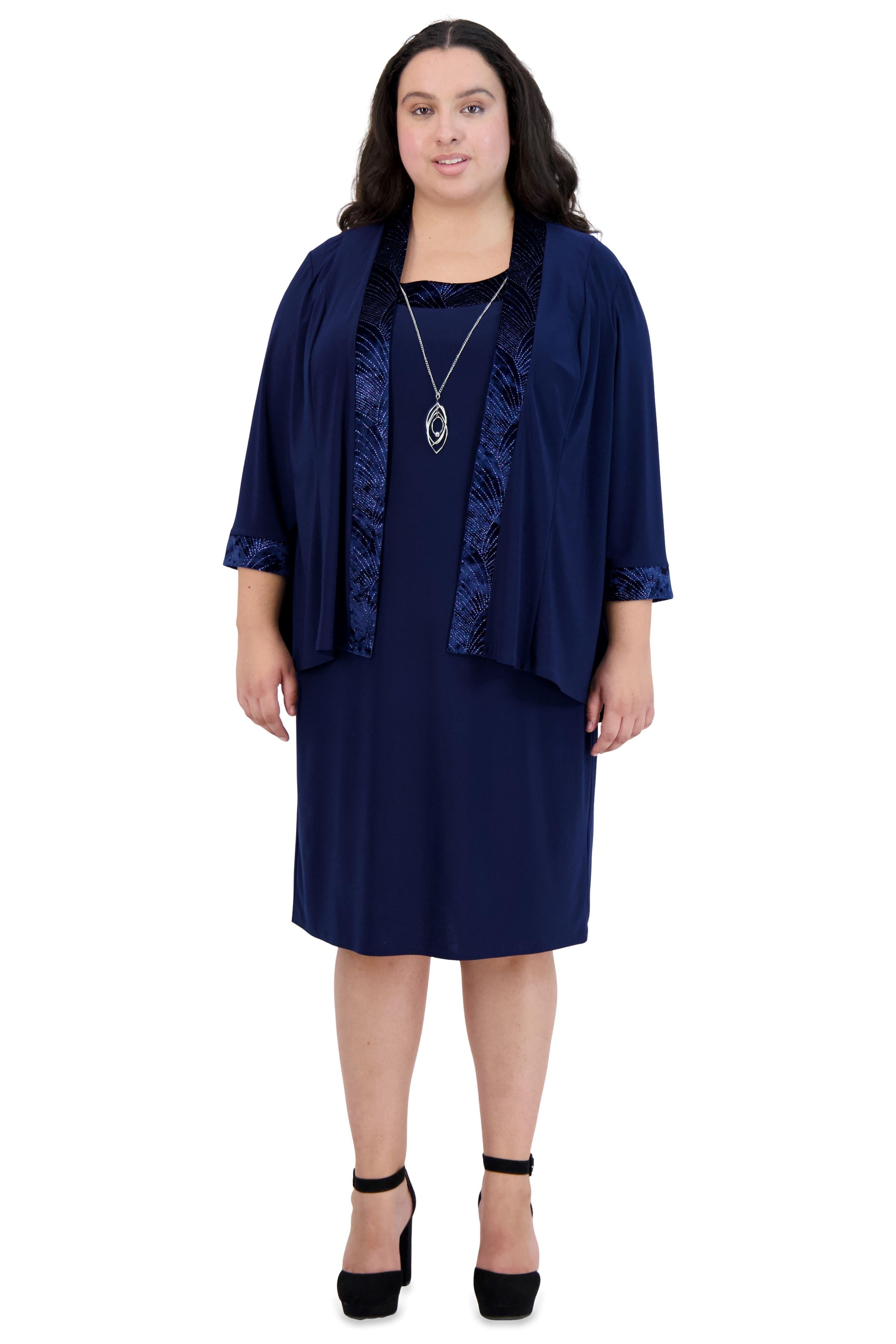 R&M Richards Short Plus Sie Two Piece Dress 9205W - The Dress Outlet
