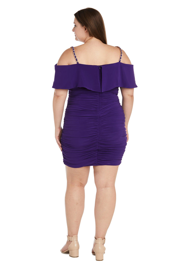 R&M Richards Short Plus Size Cocktail Dress 9377W - The Dress Outlet