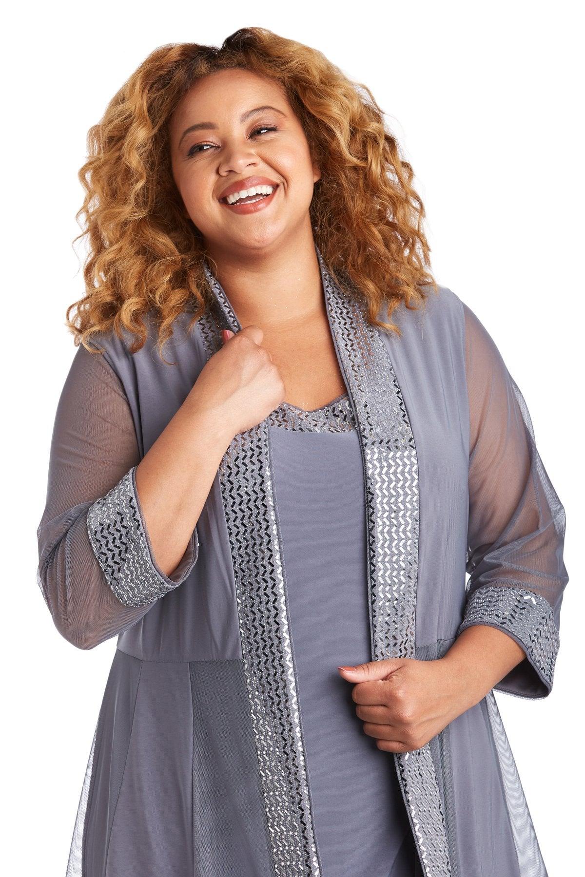 R&M Richards Short Plus Size Jacket Dress 5327W - The Dress Outlet