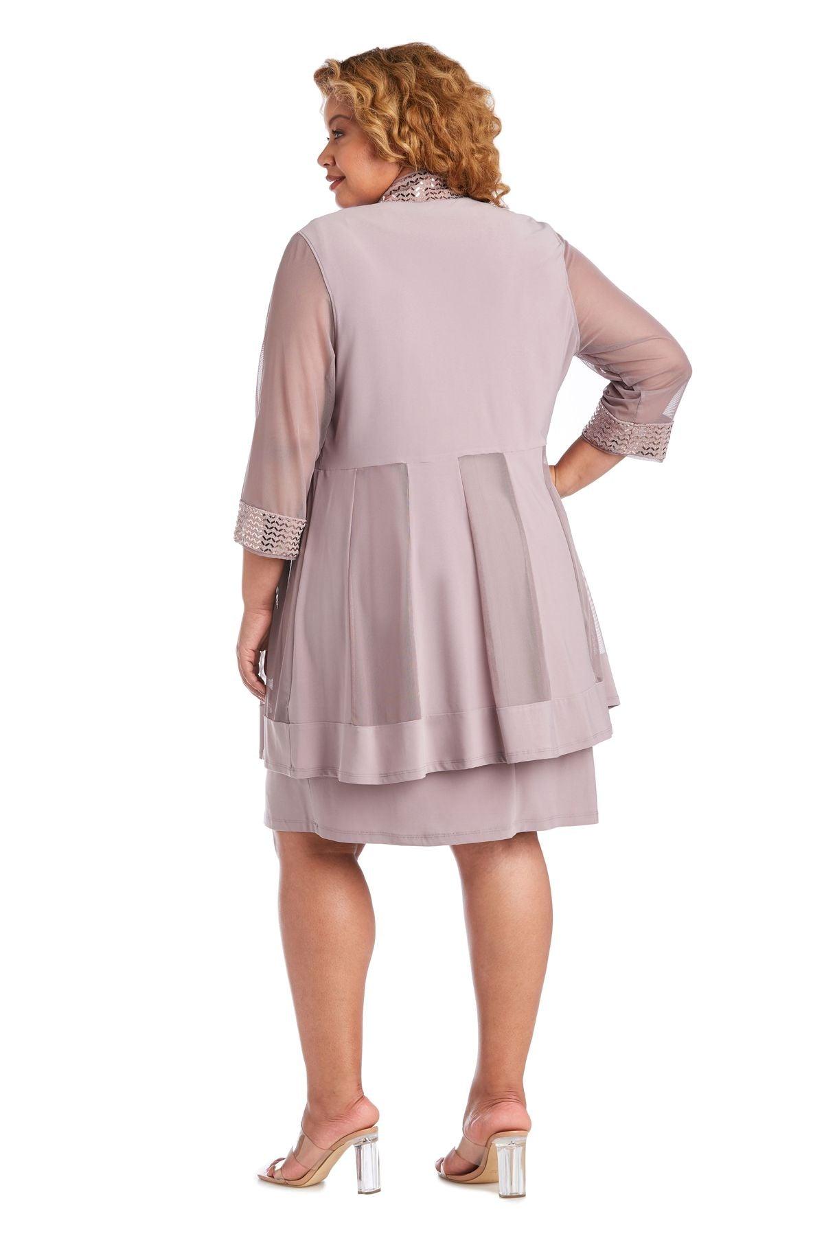 R&M Richards Short Plus Size Jacket Dress 5327W - The Dress Outlet