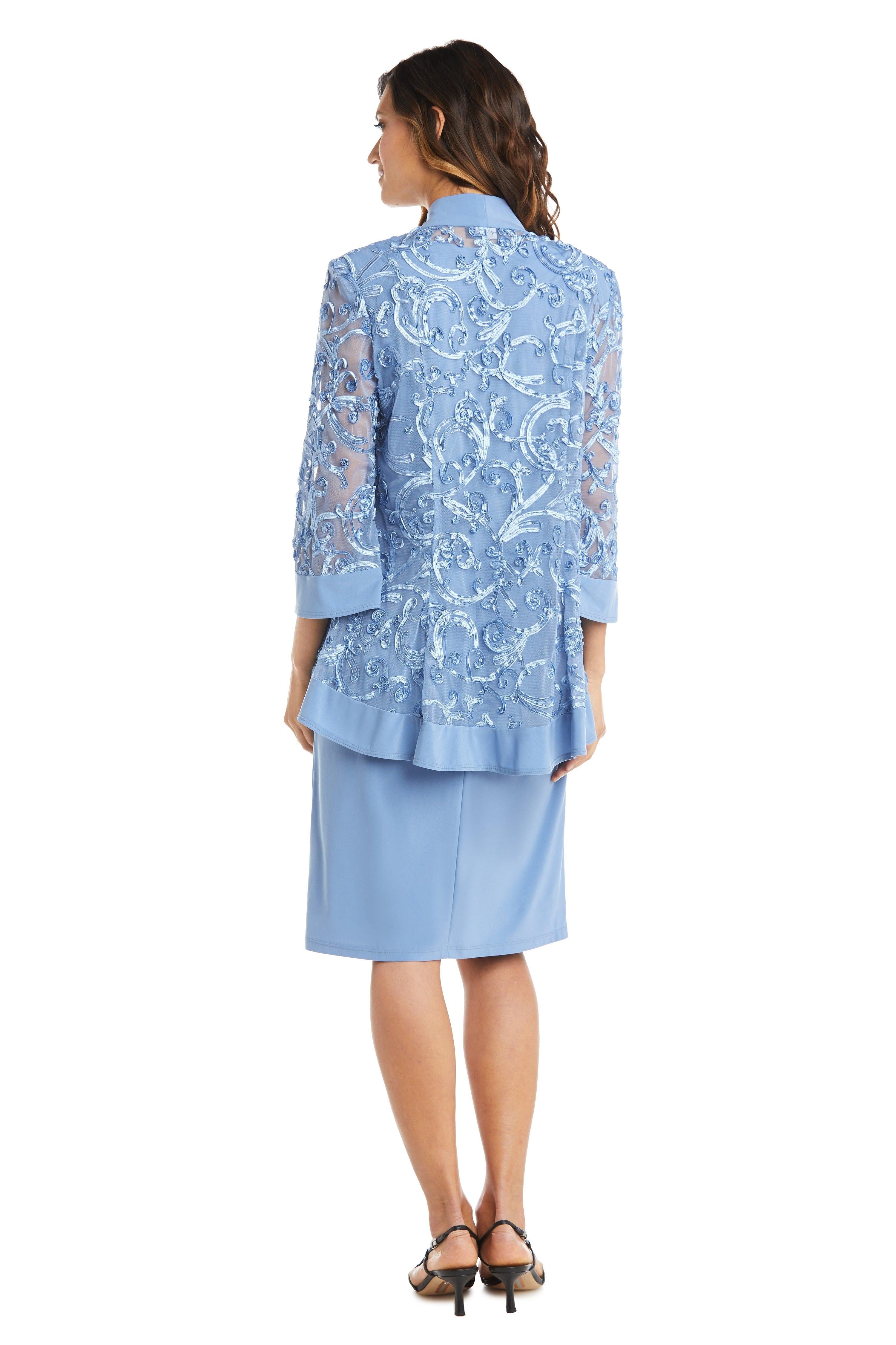R&M Richards Short Plus Size Jacket Dress 7077W - The Dress Outlet