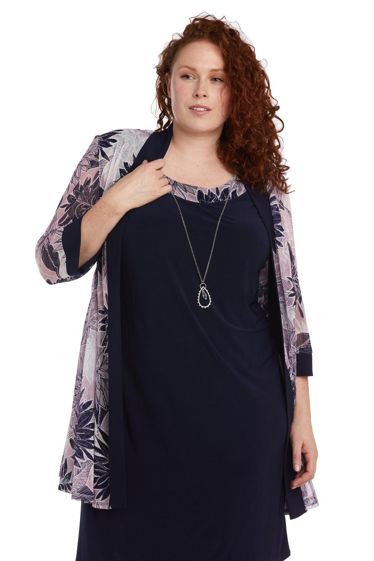 R&M Richards Short Plus Size Jacket Dress 9003W - The Dress Outlet