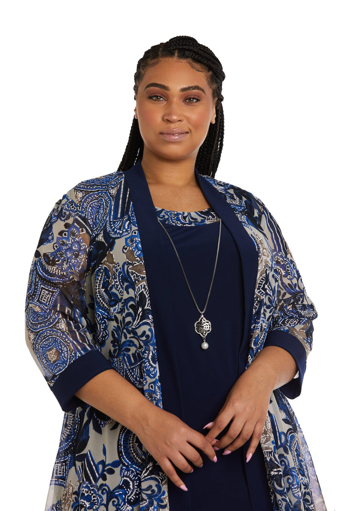 R&M Richards Short Plus Size Jacket Dress 9023W - The Dress Outlet