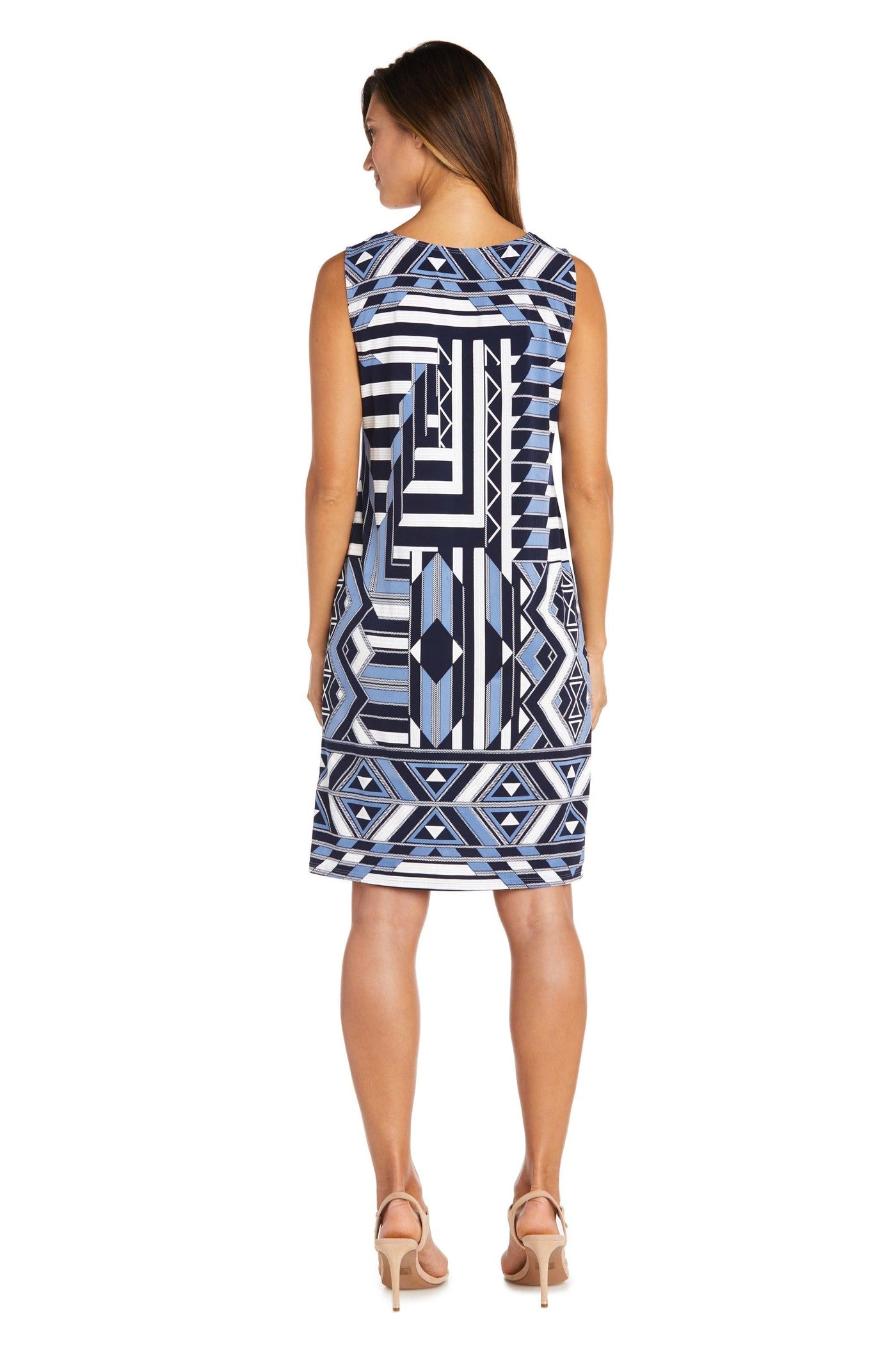 R&M Richards Short Print Jacket Cocktail Dress 9217 - The Dress Outlet