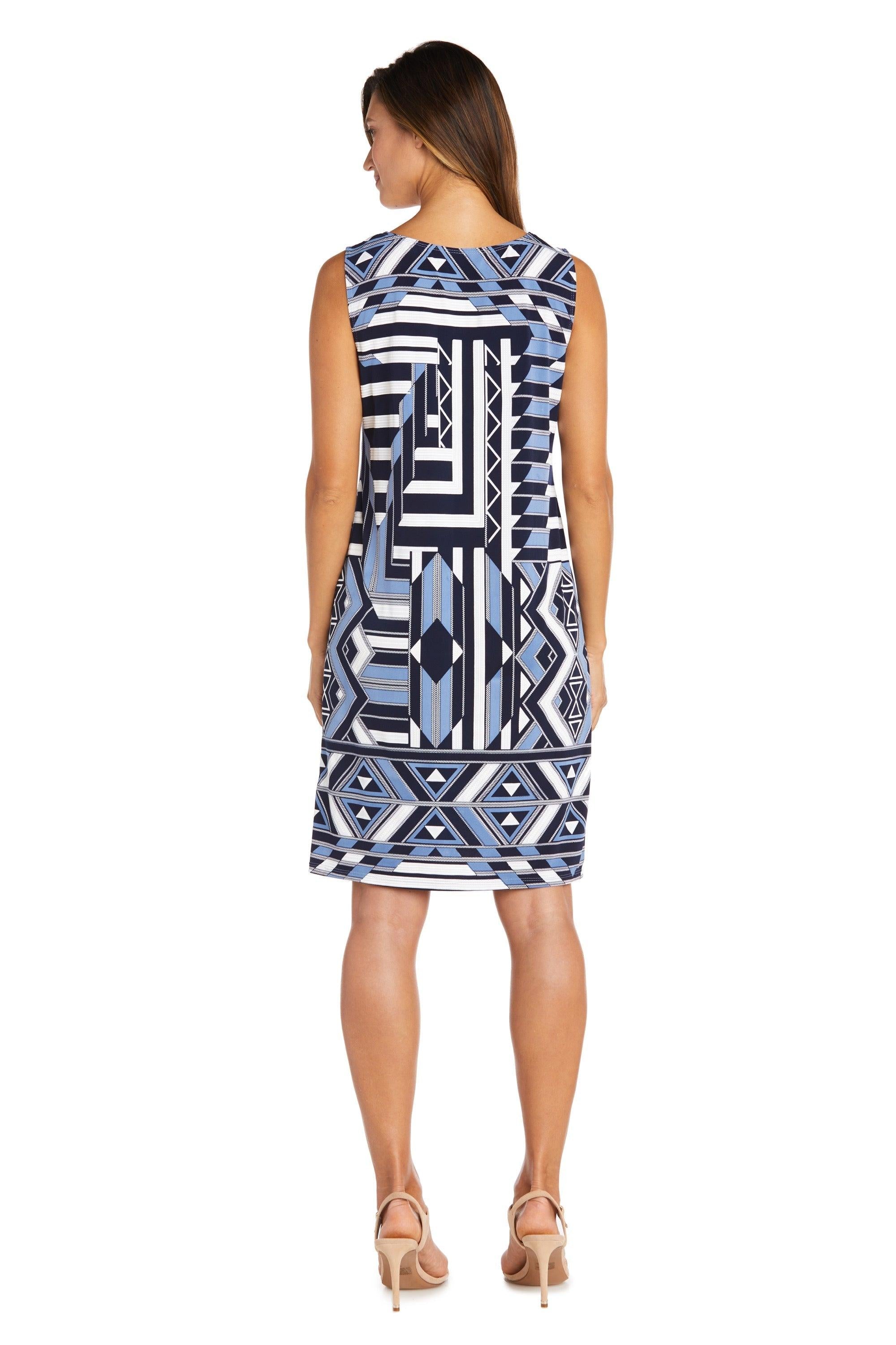 R&M Richards Short Print Jacket Cocktail Dress 9217 - The Dress Outlet