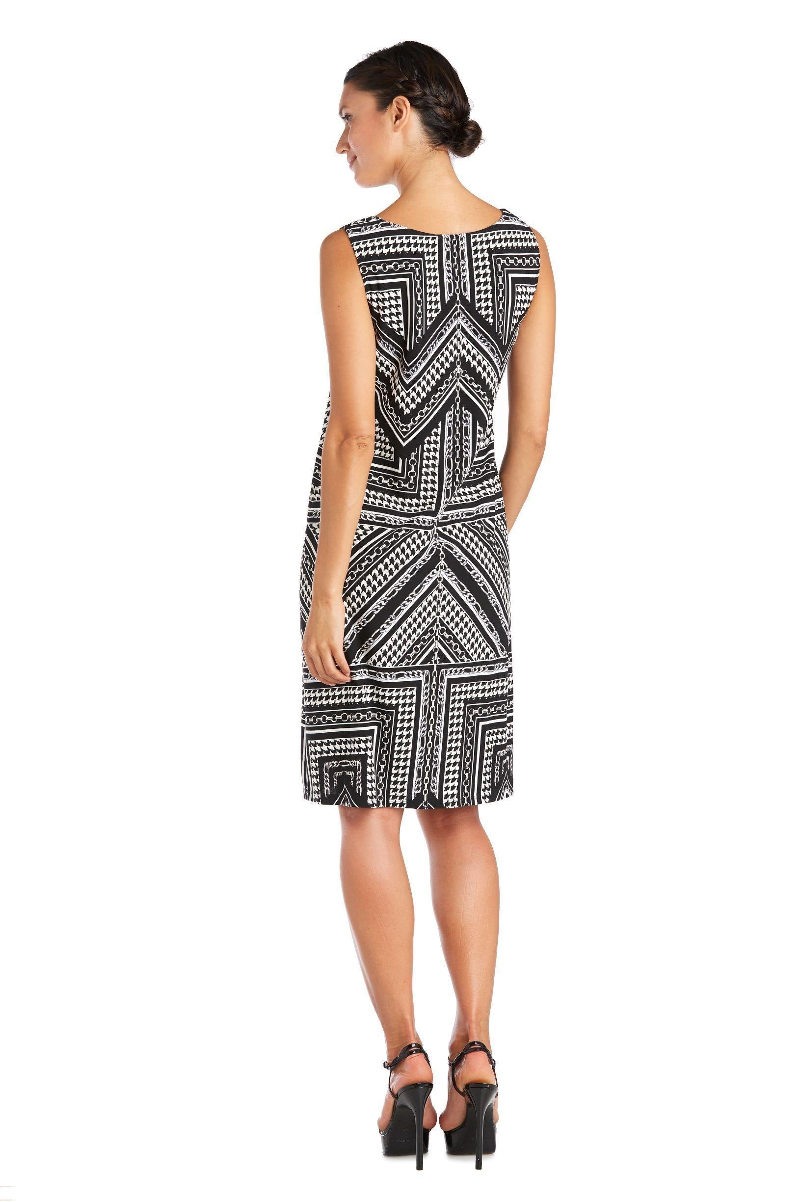 R&M Richards Short Print Petite Jacket Dress 7587P - The Dress Outlet