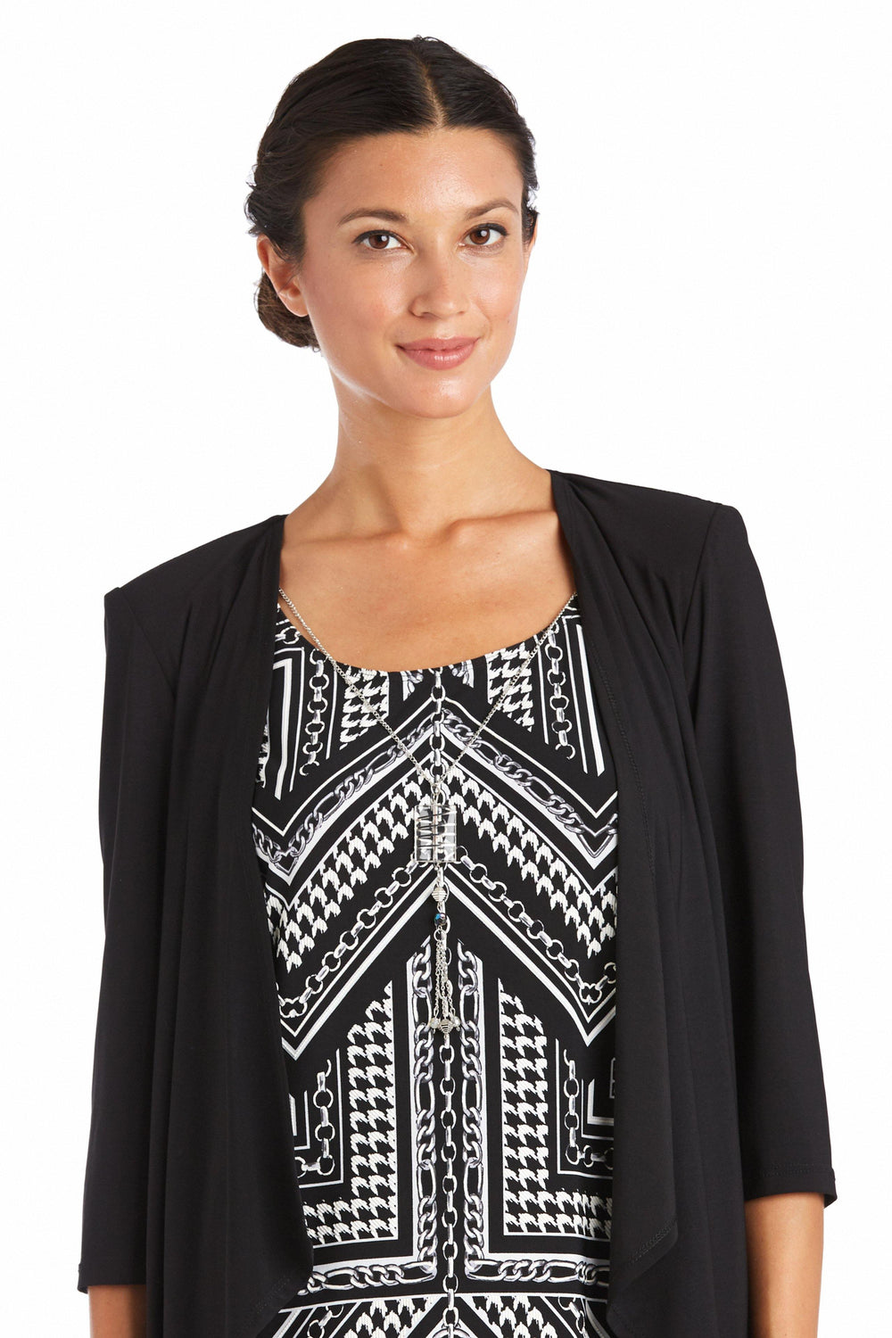 R&M Richards Short Print Petite Jacket Dress 7587P - The Dress Outlet