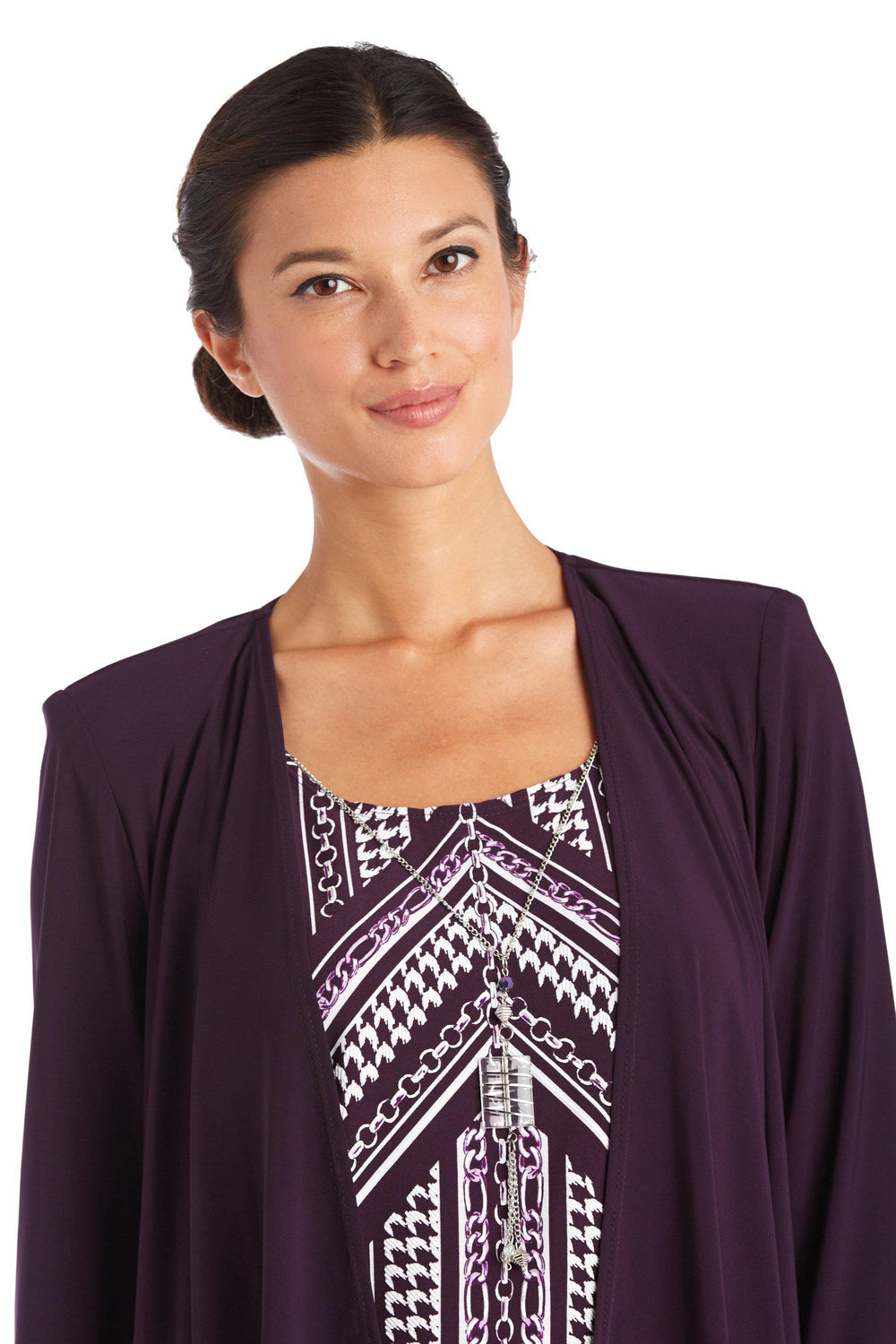 R&M Richards Short Print Petite Jacket Dress 7587P - The Dress Outlet