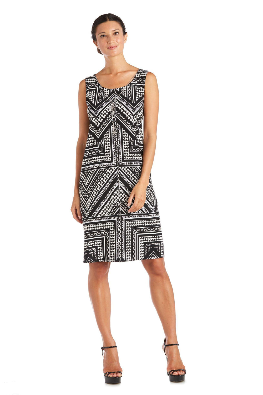 R&M Richards Short Print Petite Jacket Dress 7587P - The Dress Outlet