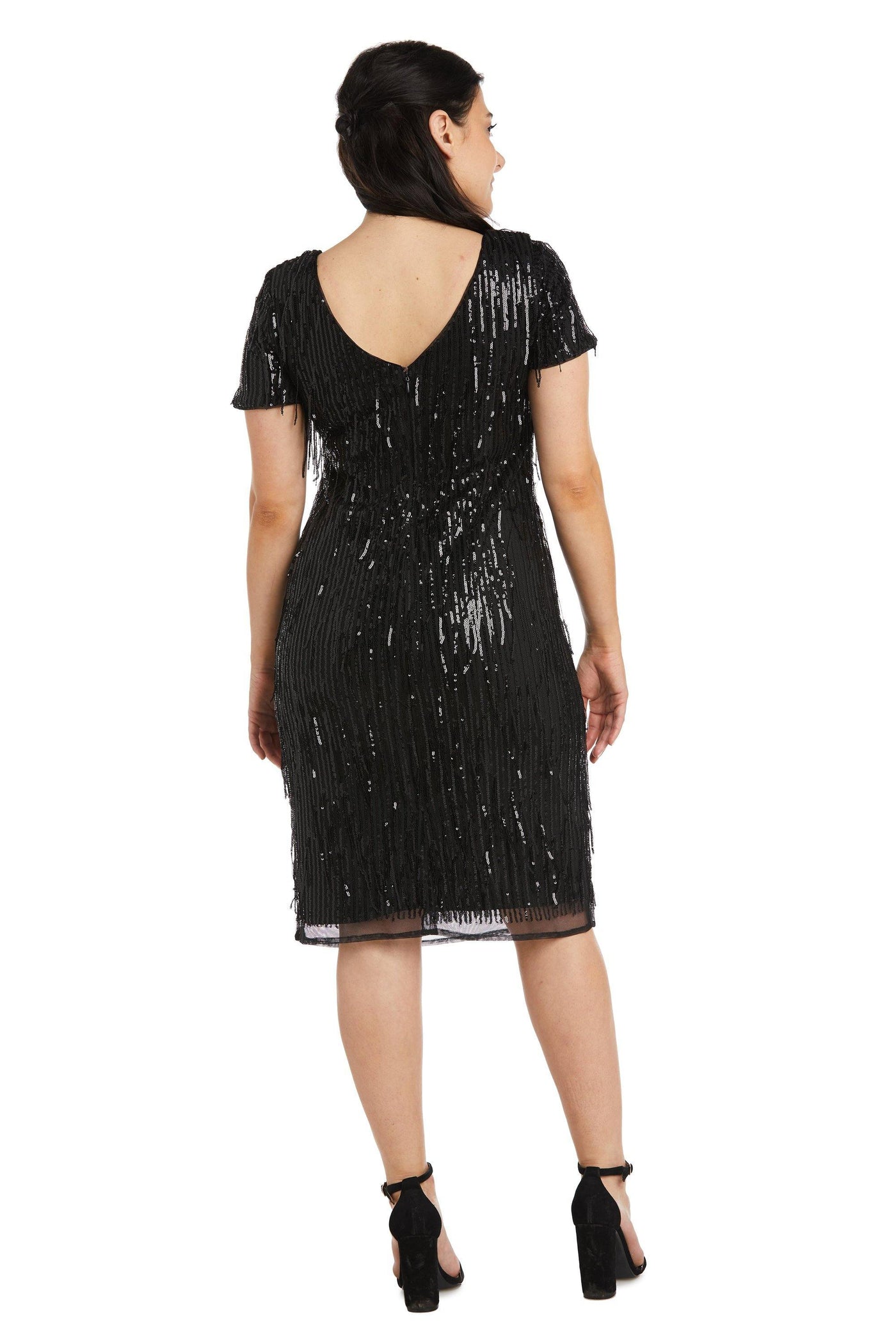 R&M Richards Short Sequins Petite Dress 7071P - The Dress Outlet