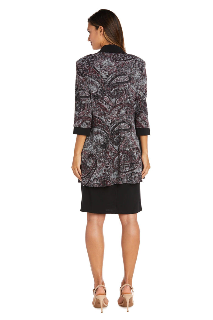 R&M Richards Short Two Piece Jacket Print Dress 9213 - The Dress Outlet