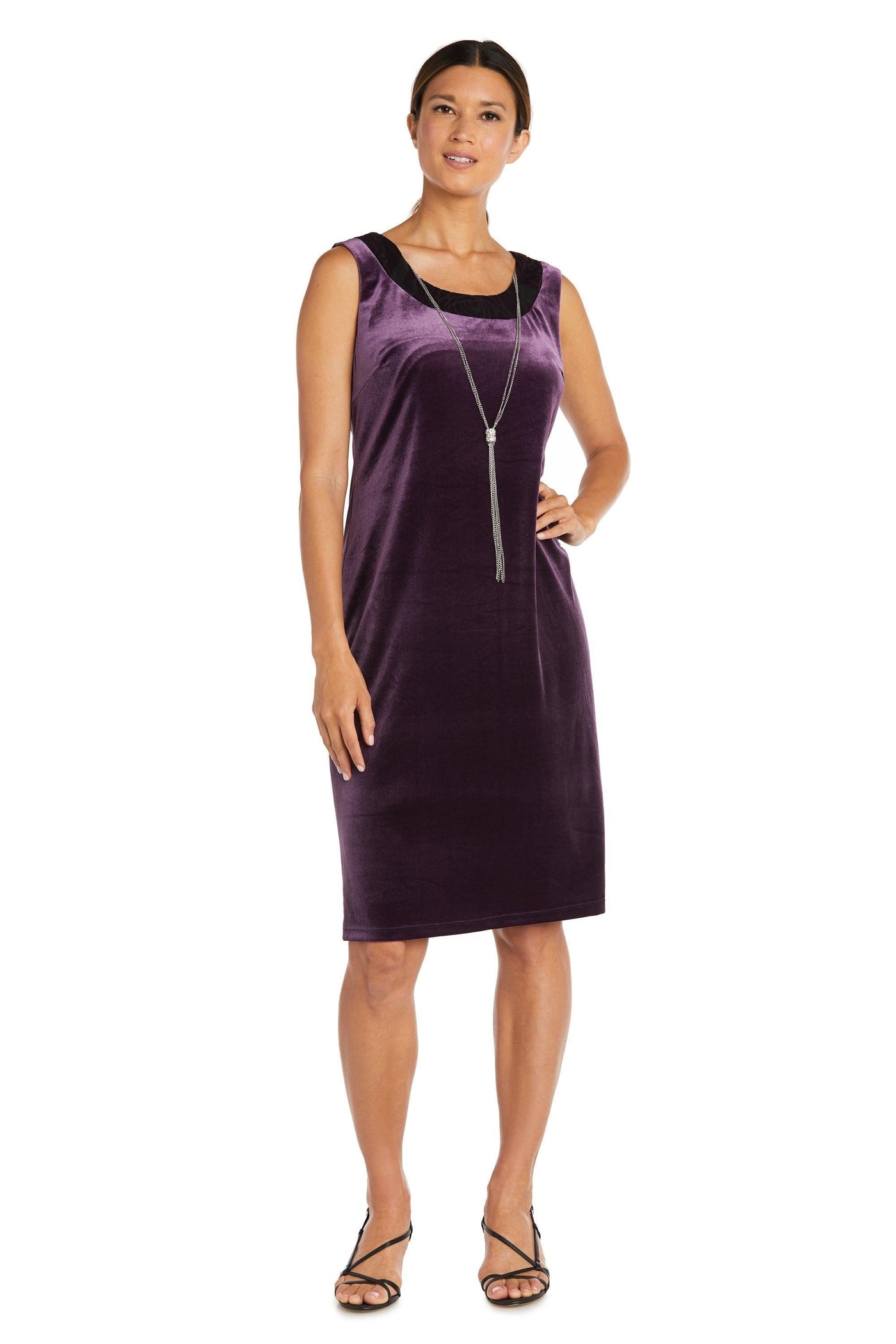 R&M Richards Short Velvet Petite Jacket Dress 9027P - The Dress Outlet