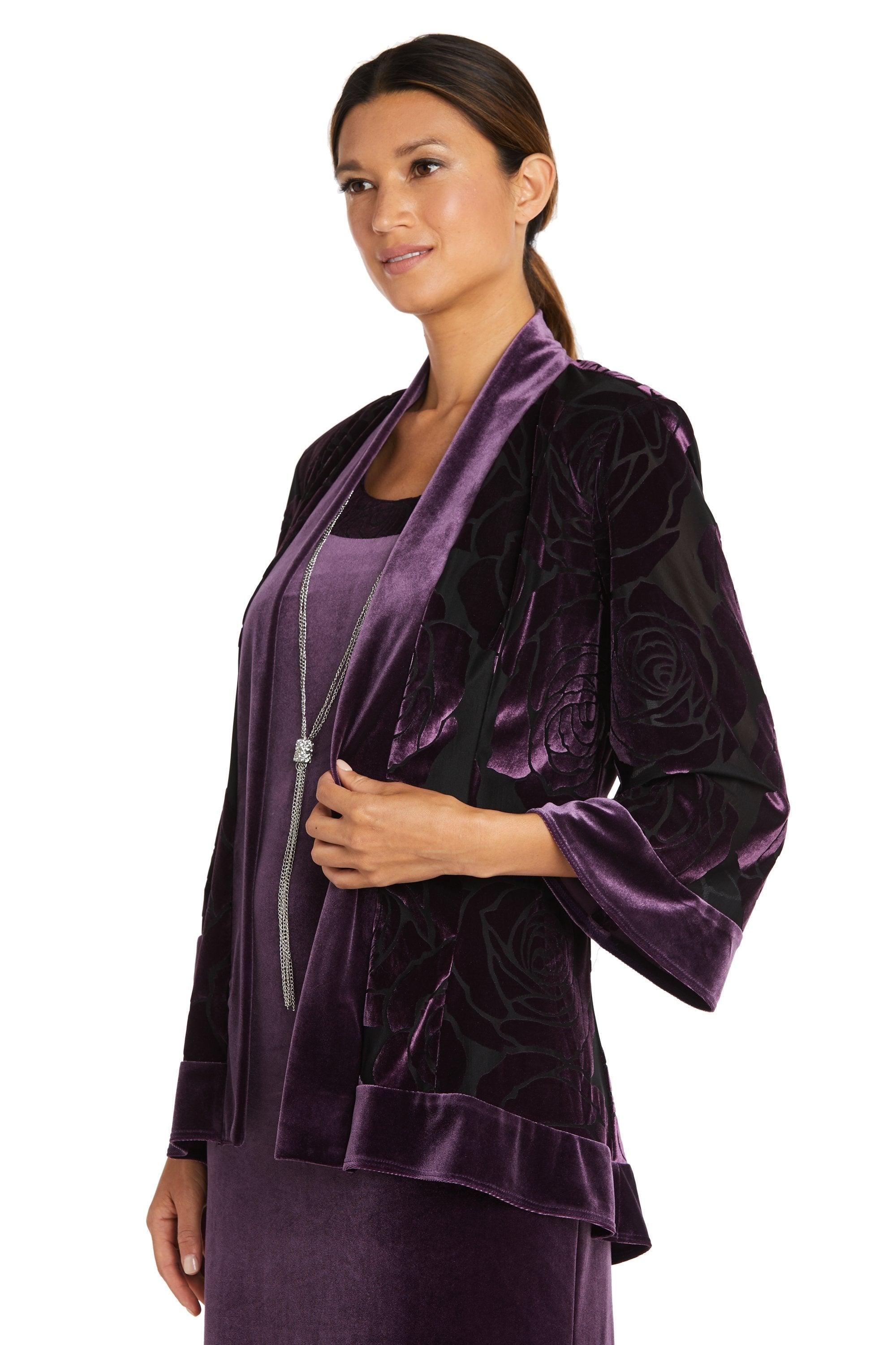 R&M Richards Short Velvet Petite Jacket Dress 9027P - The Dress Outlet