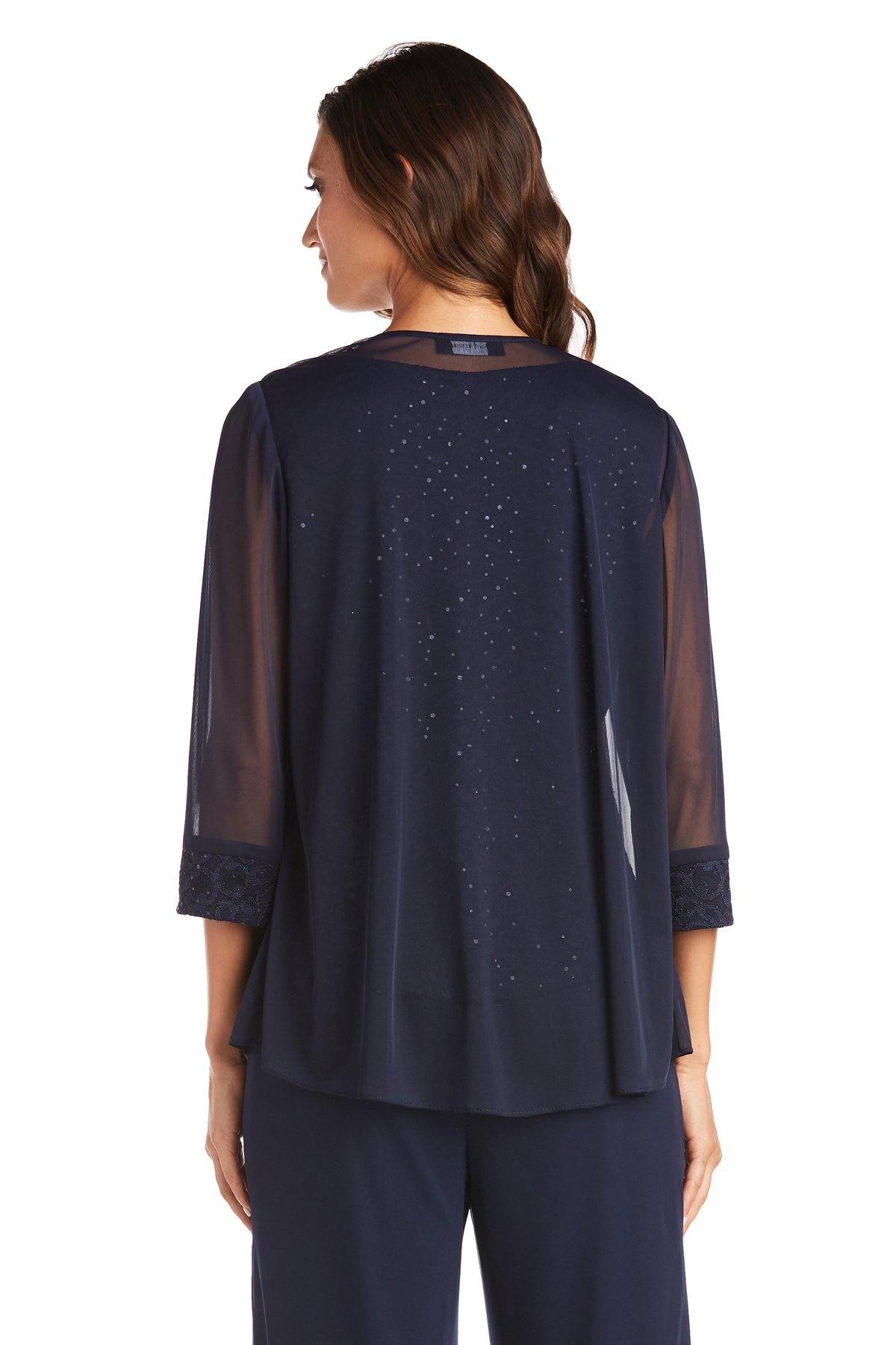 R&M Richards Two Piece Set Beaded Top 5988 - The Dress Outlet