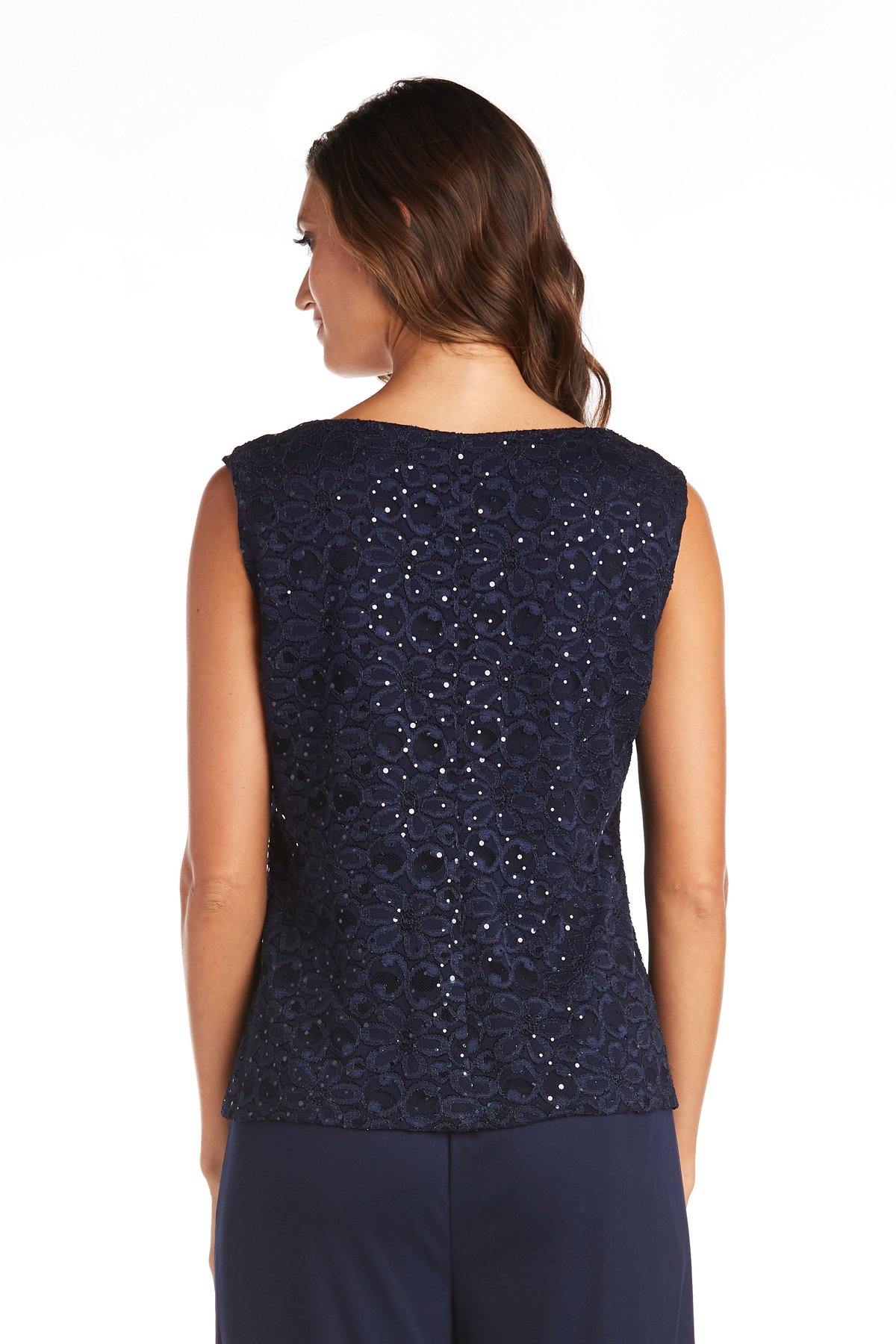 R&M Richards Two Piece Set Beaded Top 5988 - The Dress Outlet