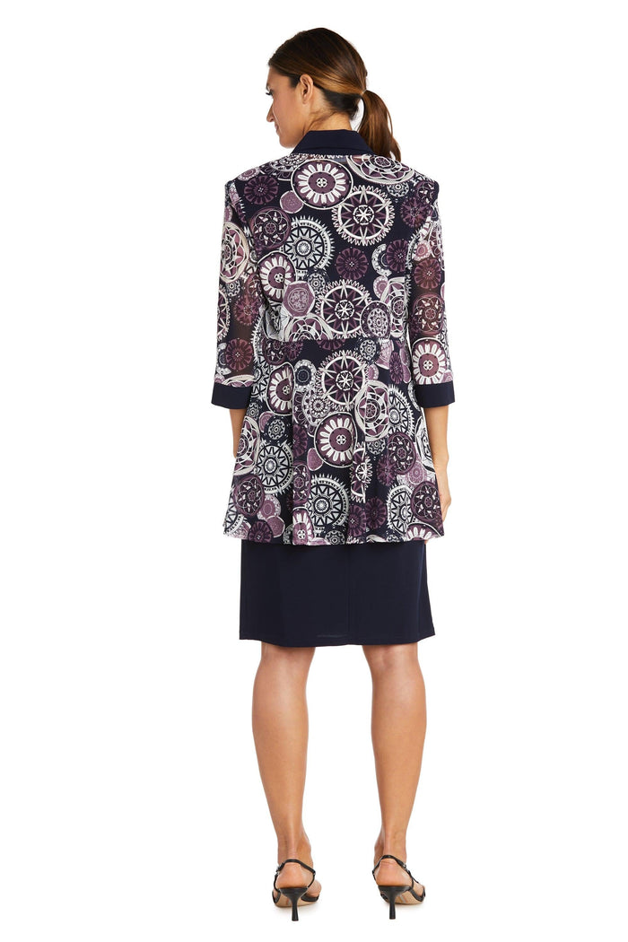 R&M Richards Two Piece Short Print Jacket Dress 7823 - The Dress Outlet