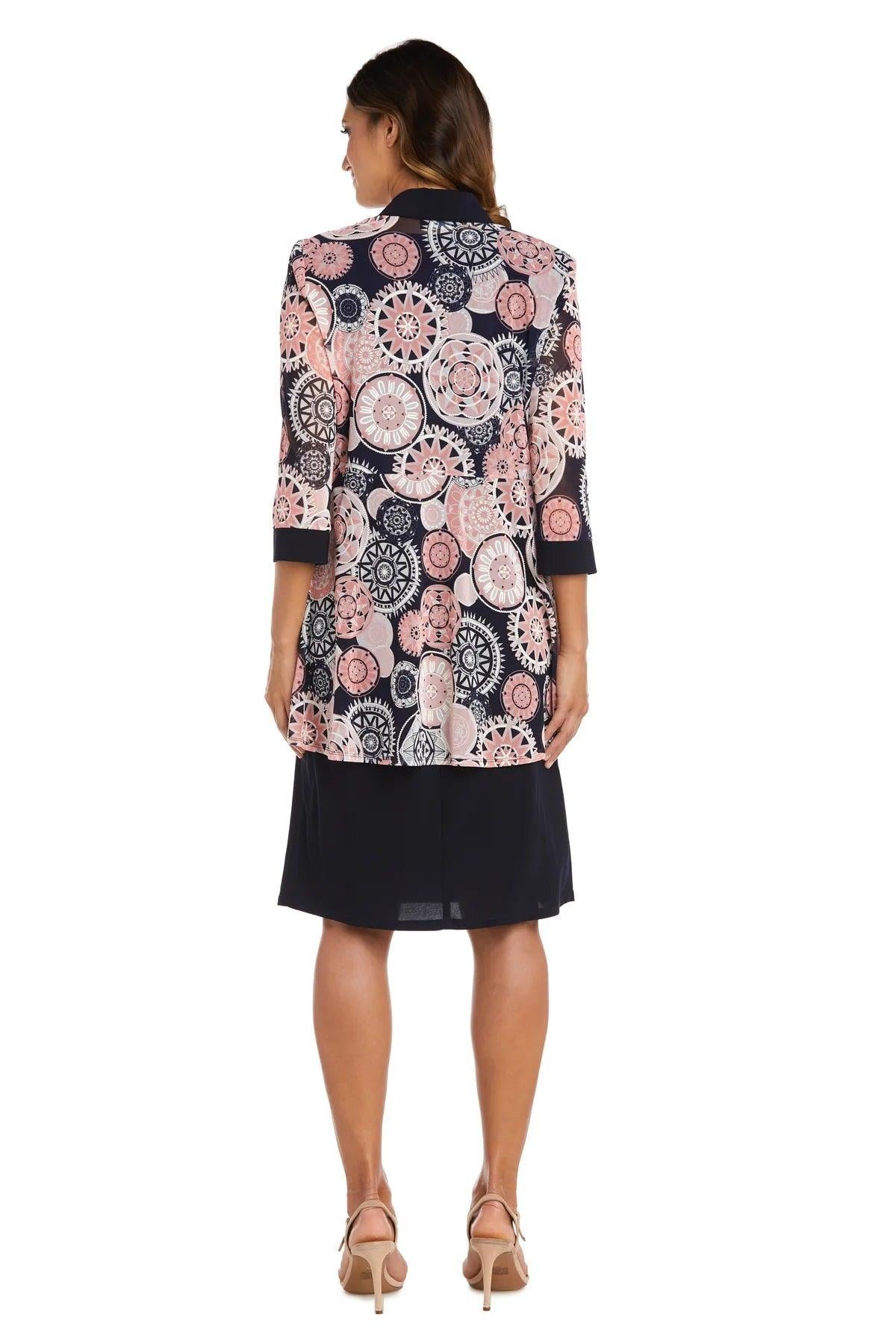 R&M Richards Two Piece Short Print Jacket Dress 7823 - The Dress Outlet