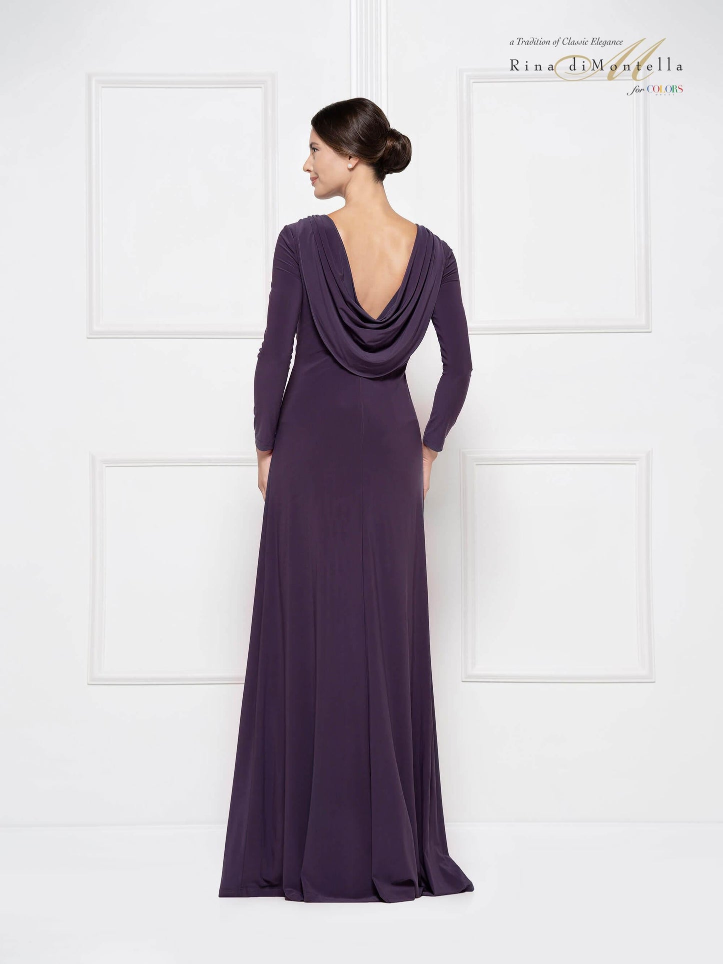 Rina di Montella Long MOther of the Bride Gown 1738 - The Dress Outlet