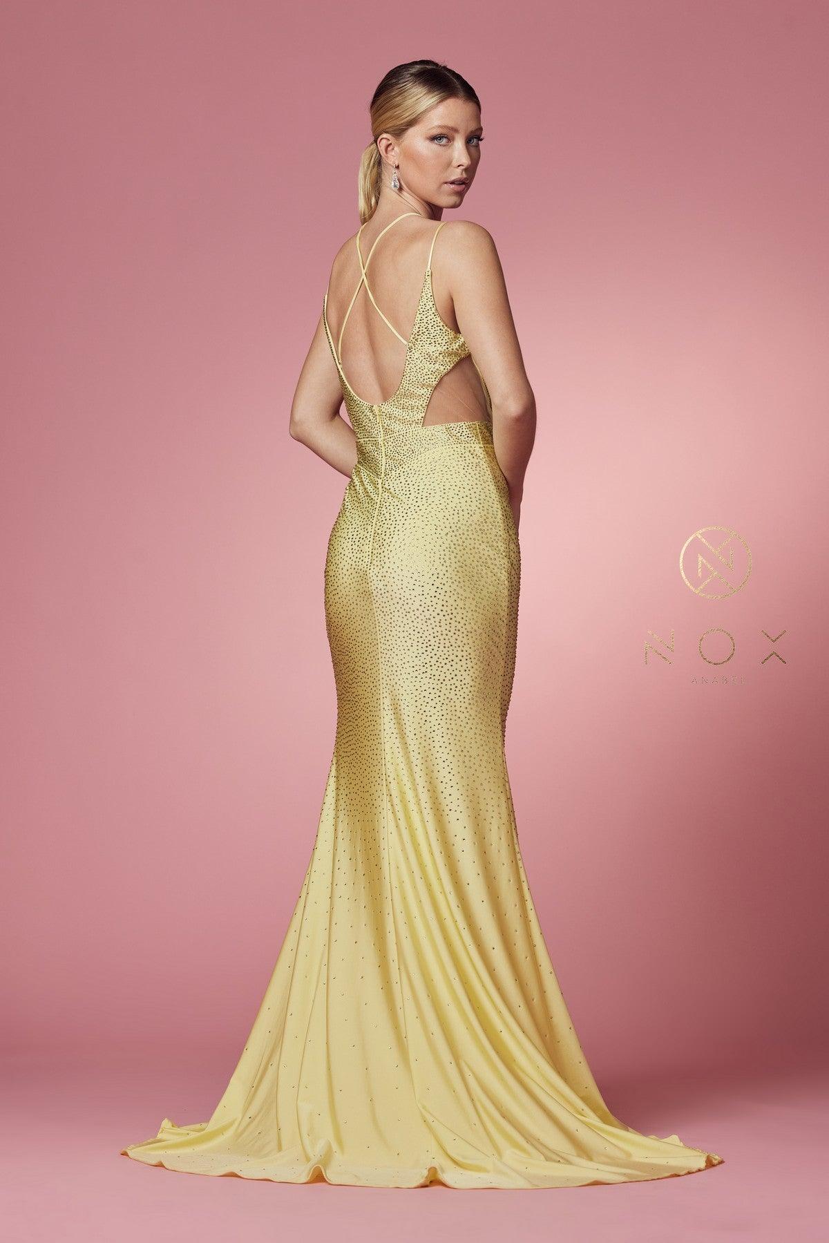 Sexy Long High Slit Prom Dress - The Dress Outlet