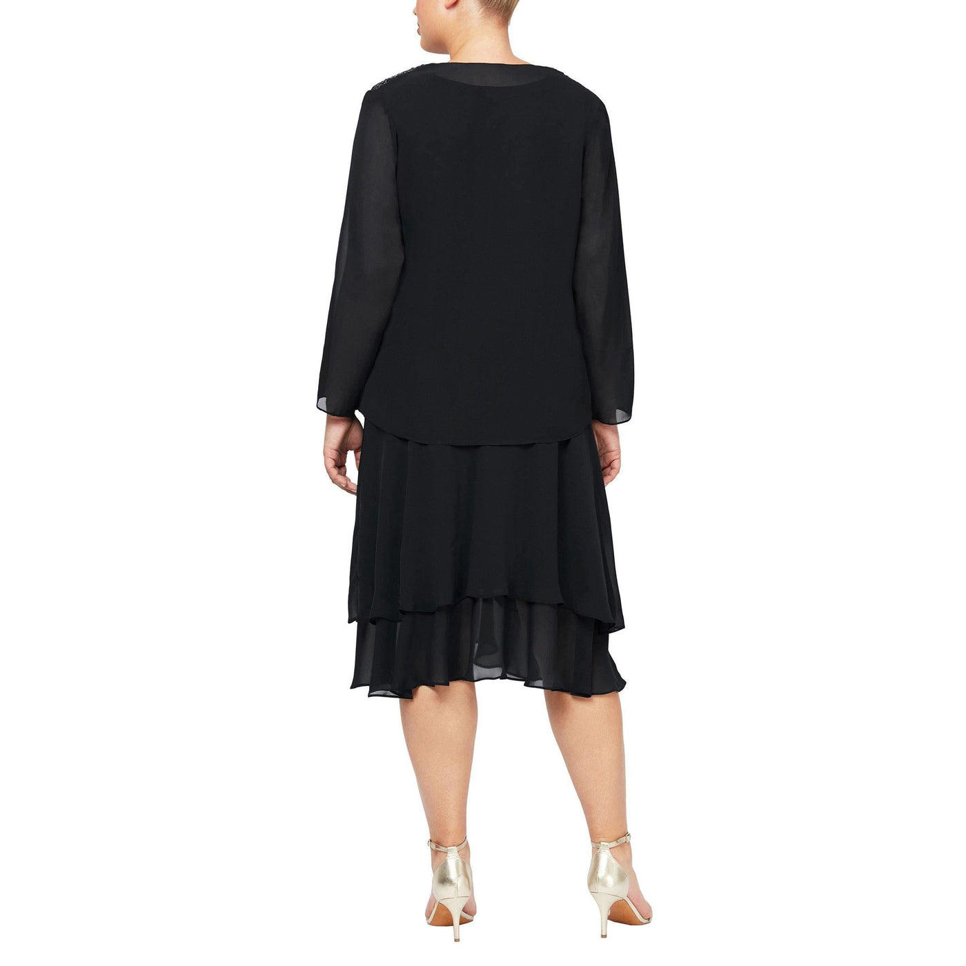 SL Fashions High Low Plus Size Jacket Dress 616184 - The Dress Outlet