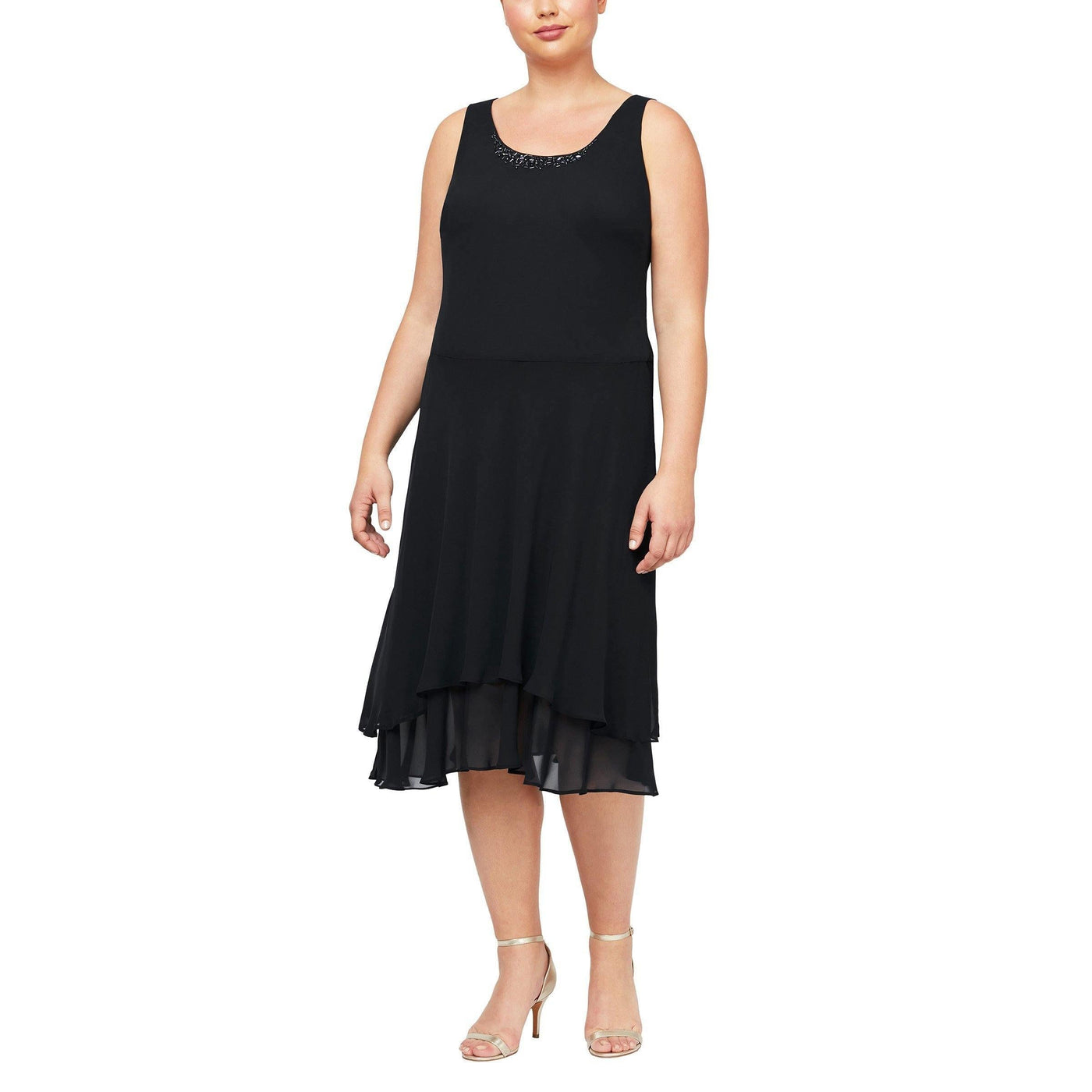 SL Fashions High Low Plus Size Jacket Dress 616184 - The Dress Outlet