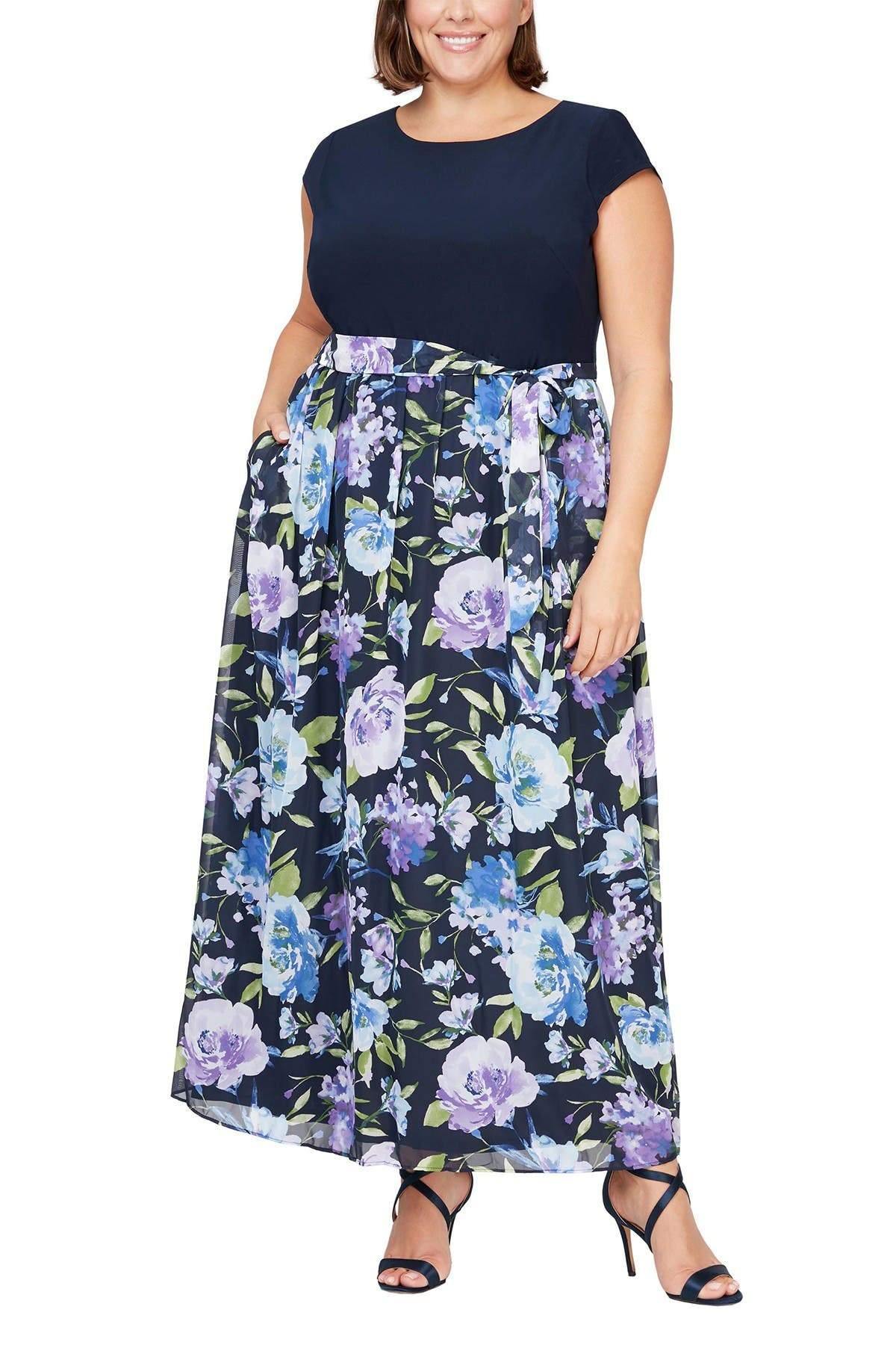 Navy/Multi SL Fashions 9477414 Long Formal Dress for $9.99 – The Dress ...