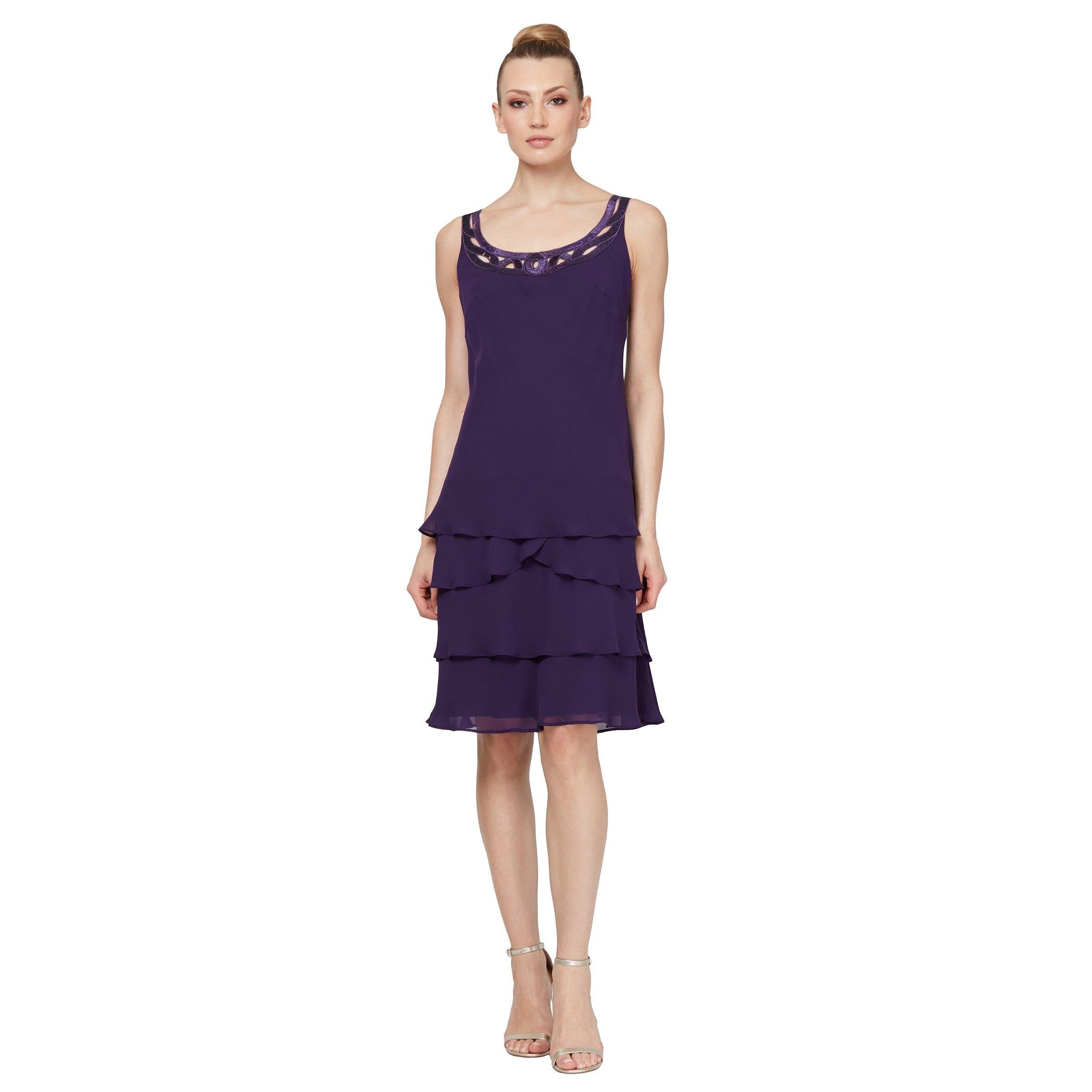 SL Fashions Mother of the Bride Short Dress 110692 - The Dress Outlet