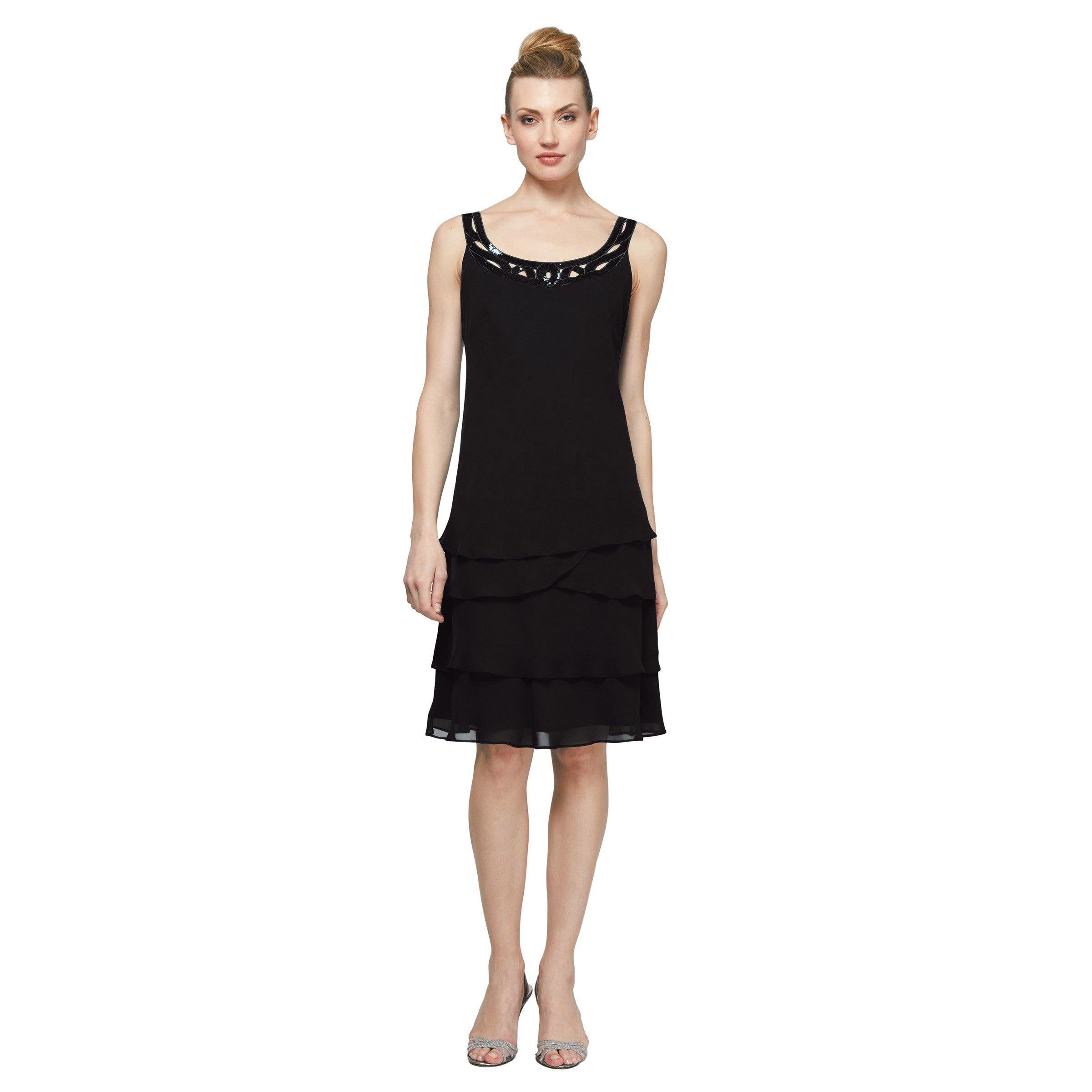 SL Fashions Mother of the Bride Short Dress 110692 - The Dress Outlet