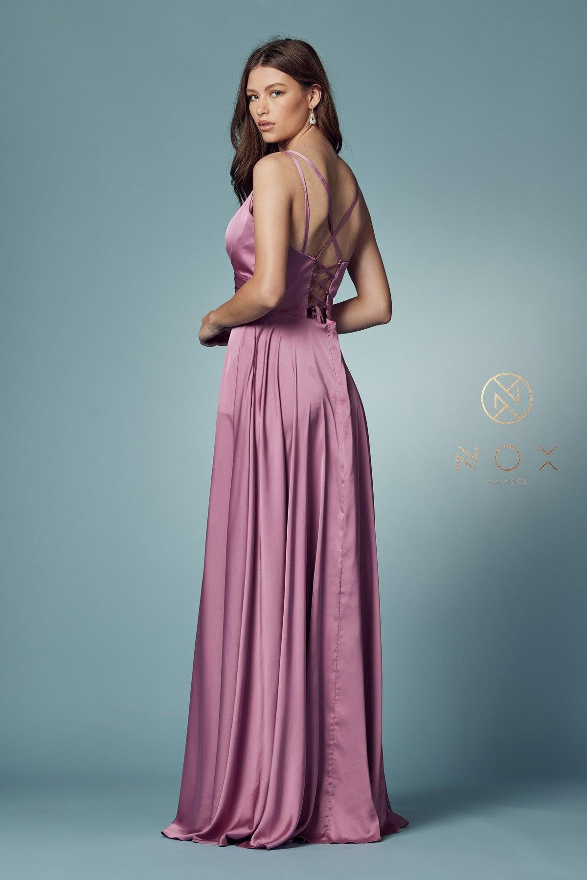 Sleeveless Long Fit and Flare Prom Dress - The Dress Outlet