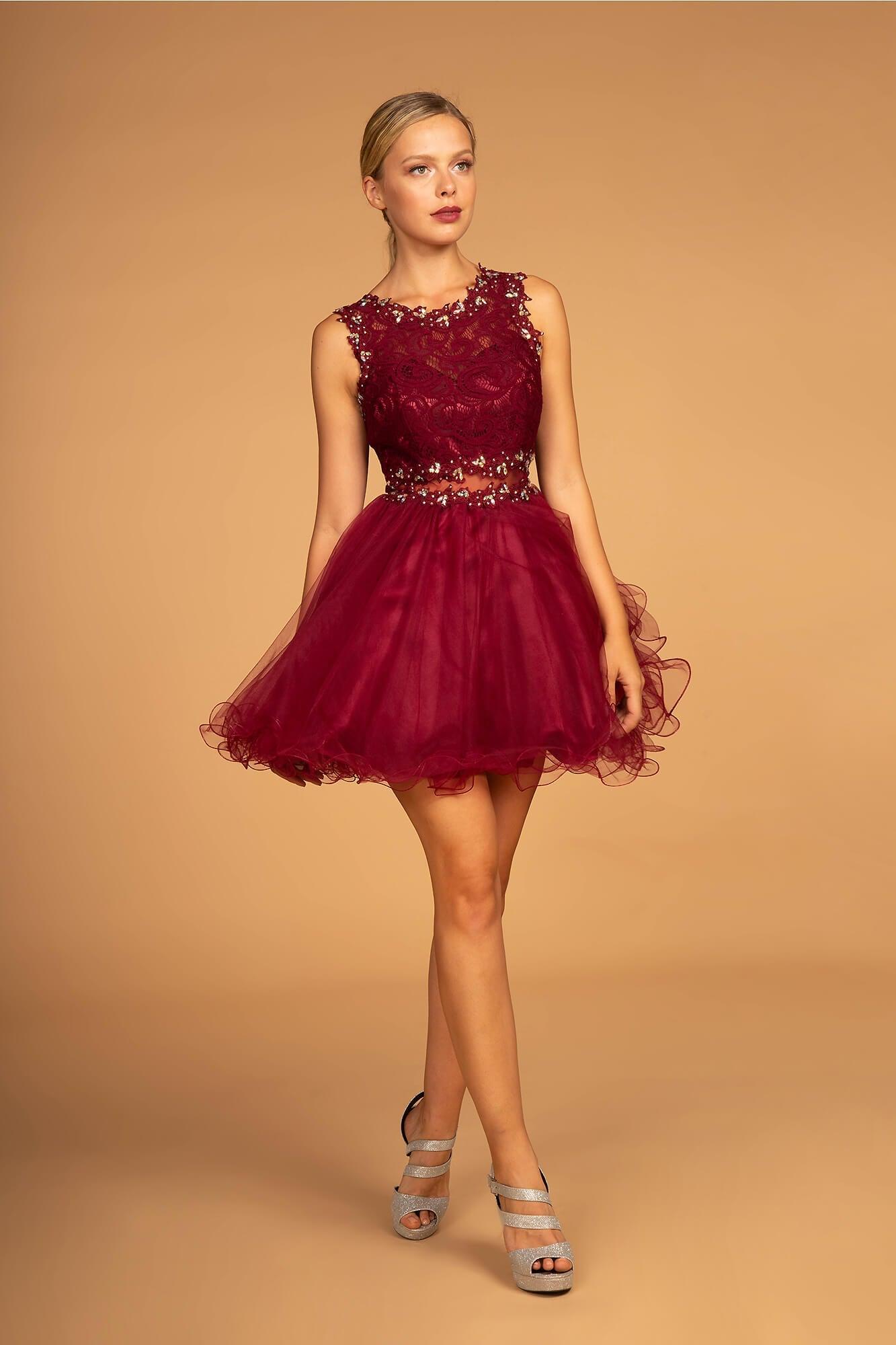 Purple Sleeveless Prom Short Dress Homecoming