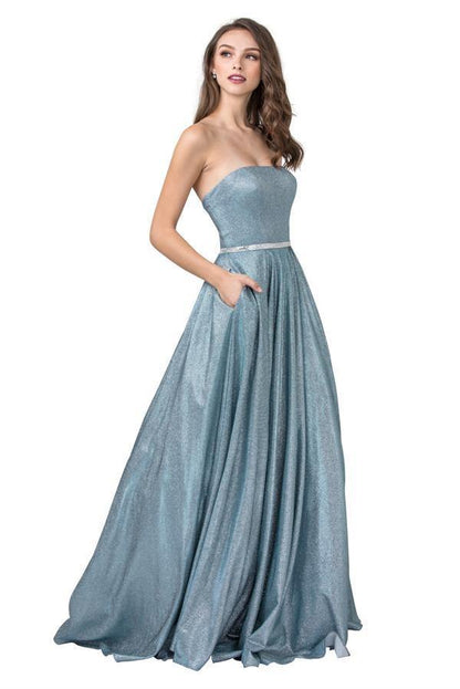 Straplless Long Prom Dress Sale - The Dress Outlet