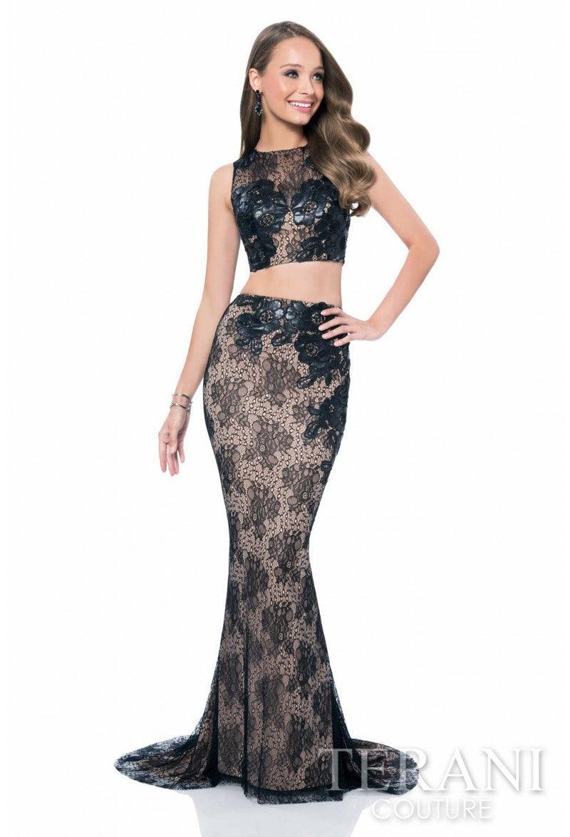 Terani Couture Long Two Piece Prom Gown 1613P1073A - The Dress Outlet