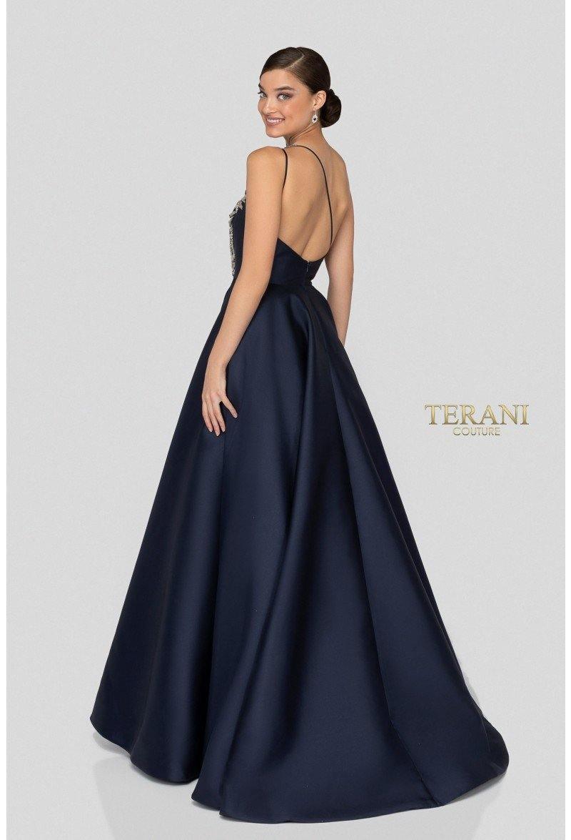 Terani Couture One Shoulder Mikado Long Ball Gown 1912E9202 - The Dress Outlet