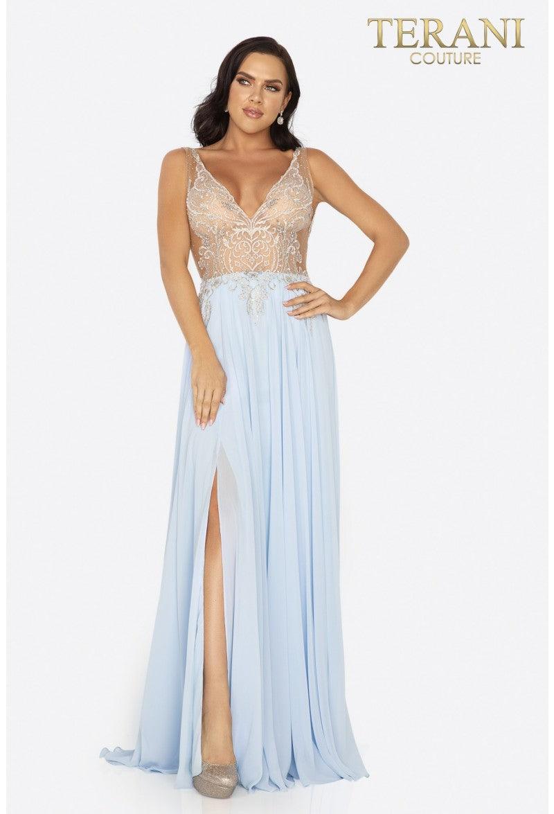 Terani Couture Prom Long Chiffon Dress 2011P1056 - The Dress Outlet