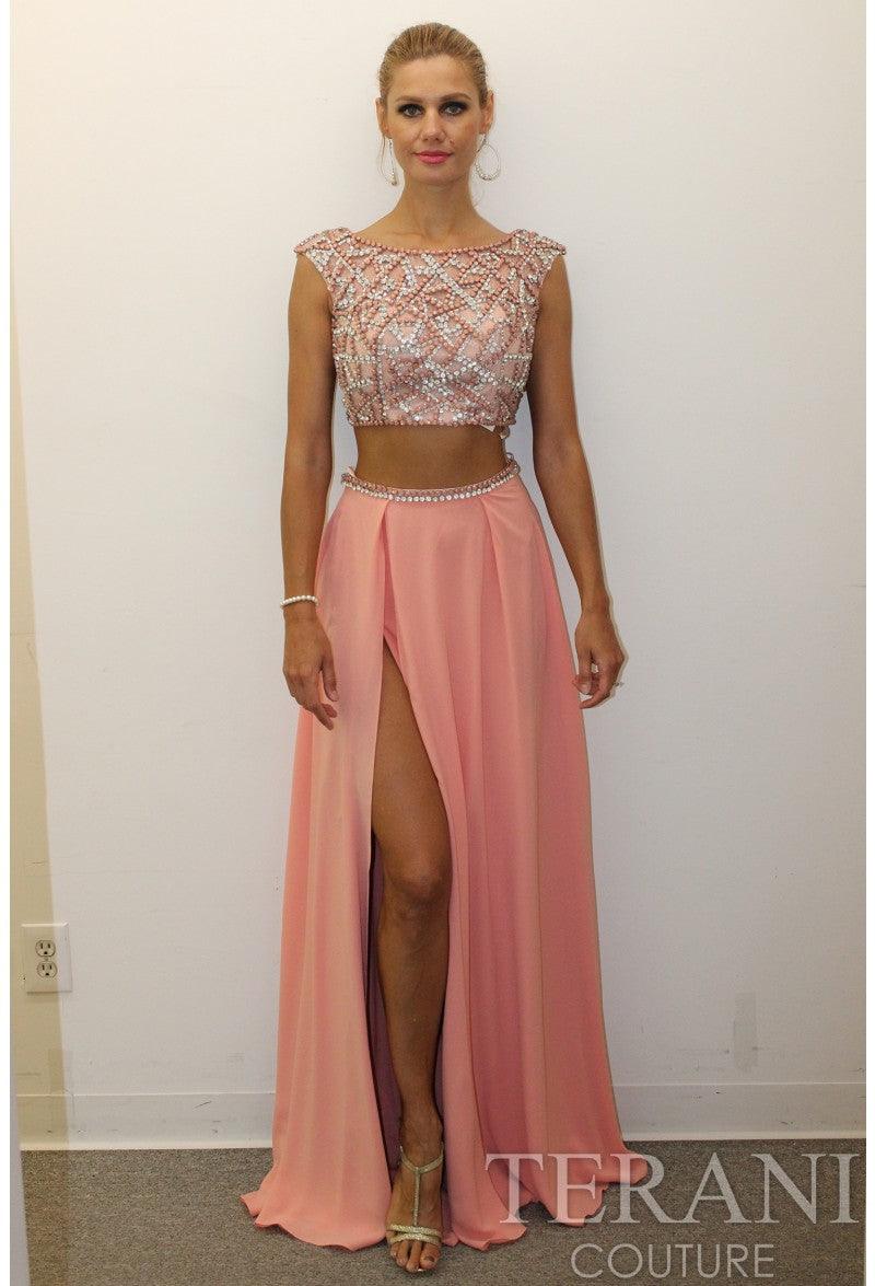Blush Terani Couture 1712P2749 Sexy Two-Piece Prom Dress Prom