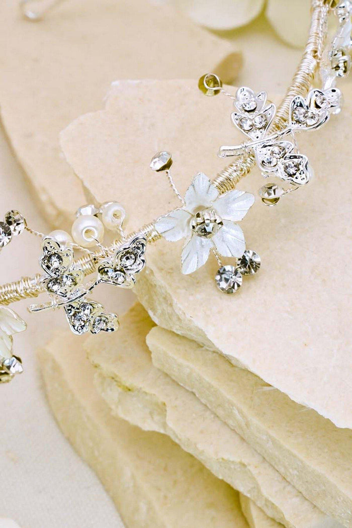 Wedding Headband Rhinestone Minimalist Bridal Headpiece - The Dress Outlet
