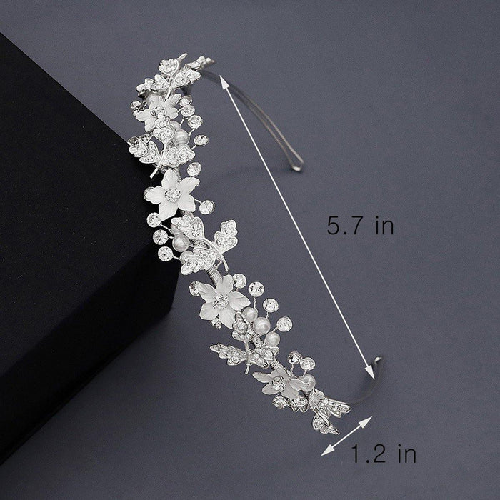 Wedding Headband Rhinestone Minimalist Bridal Headpiece - The Dress Outlet