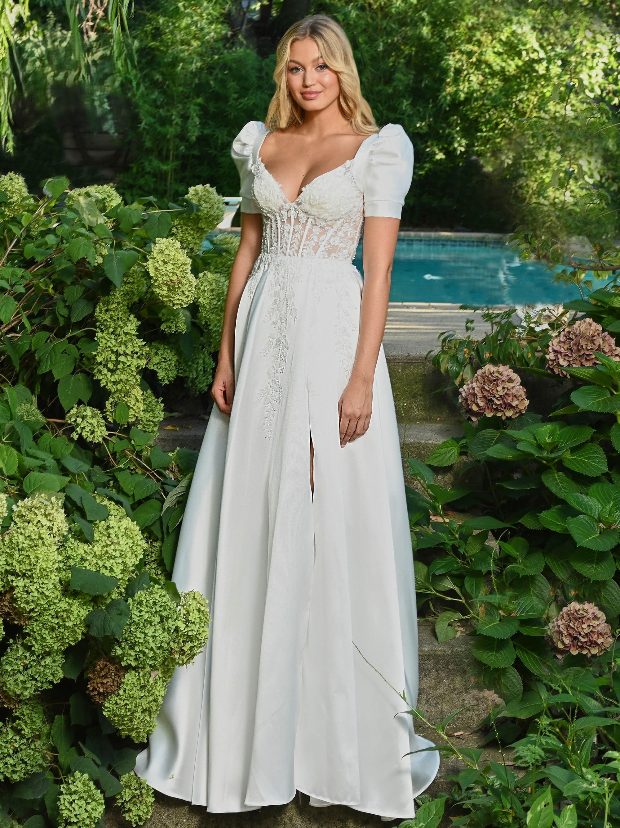 Short sleeve Wedding Dress