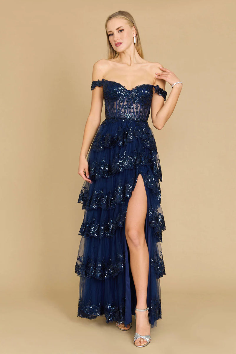 open lace back dress Royal Blue Sequins Prom Dresses Backless Formal Dresses |Sheergirl.com   SheerGirl