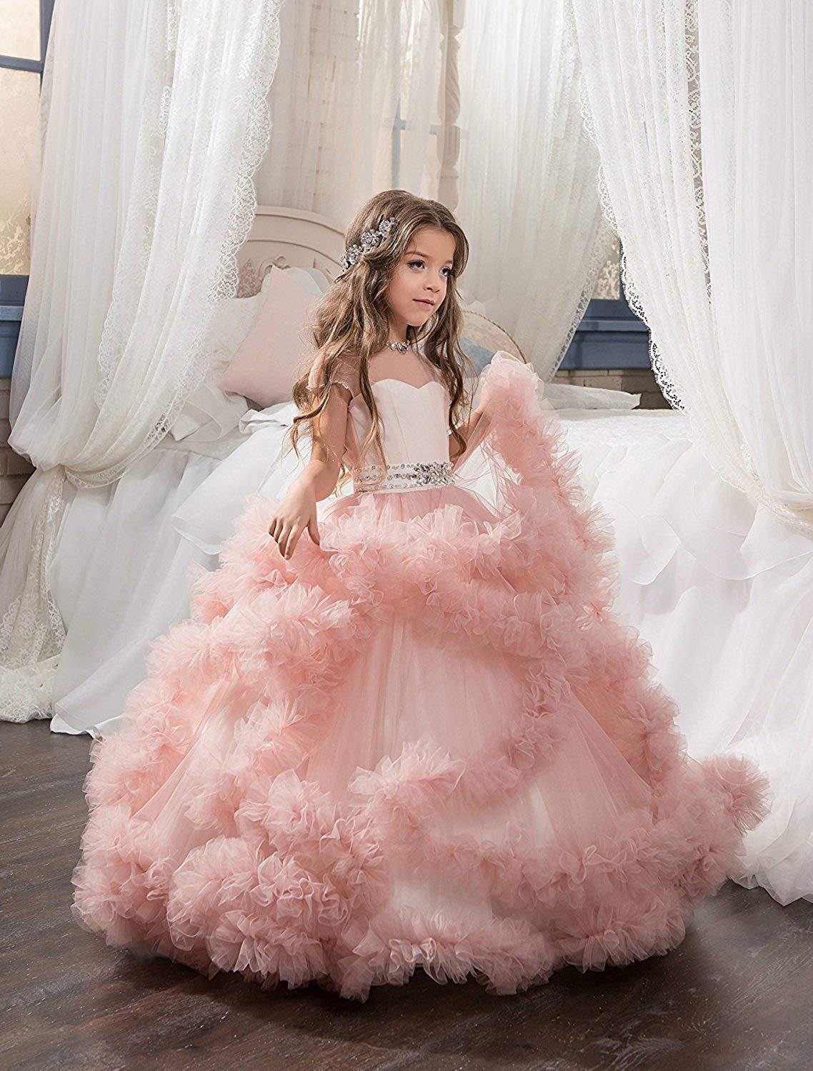 Danielly's Boutique Glitter Flower Girl Ball Gown