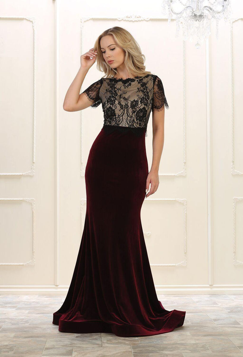 chinese dress ladies Costarellos - Lissie Silk Velvet Gown