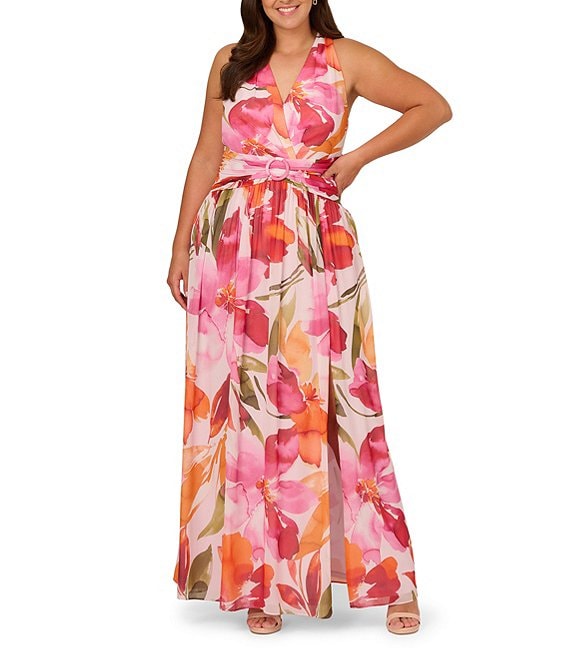 Adrianna Papell AP1E212082 Long Floral Maxi Dress