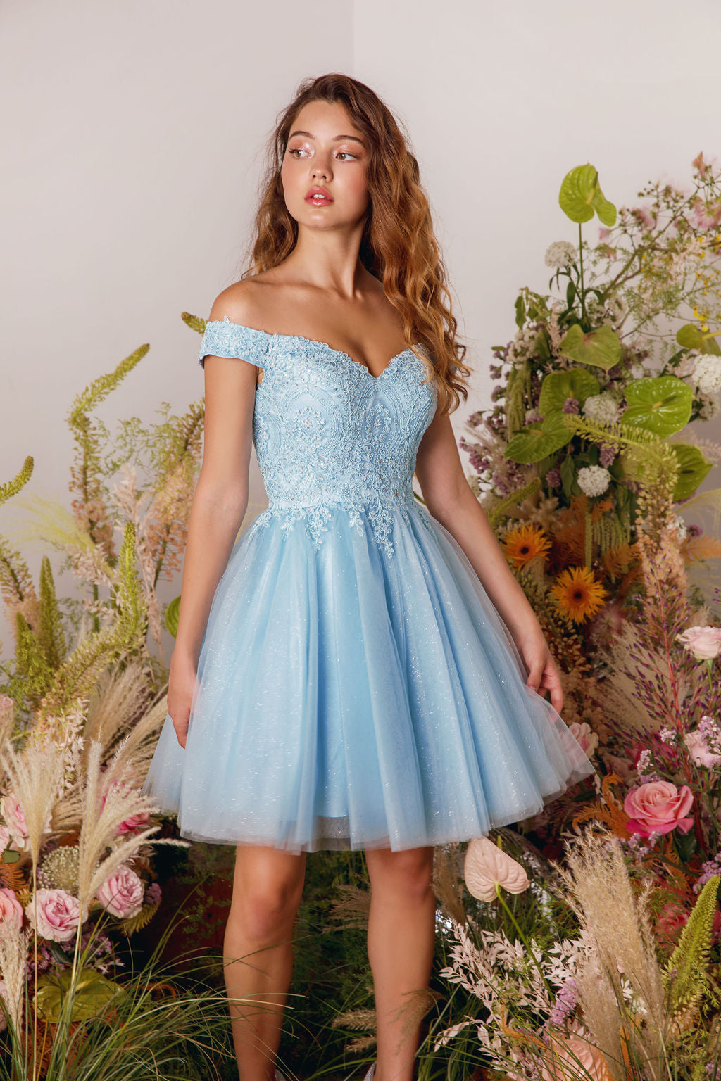 Cocktail Dresses Short A Line Cocktail Dress Eureka Fashion 9833 Bahama Blue