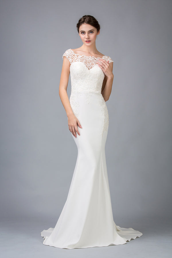Long Lace Bridal Wedding Dress Eureka Fashion 6510