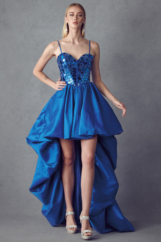Juliet 252 Beaded High Low Formal Prom Dress
