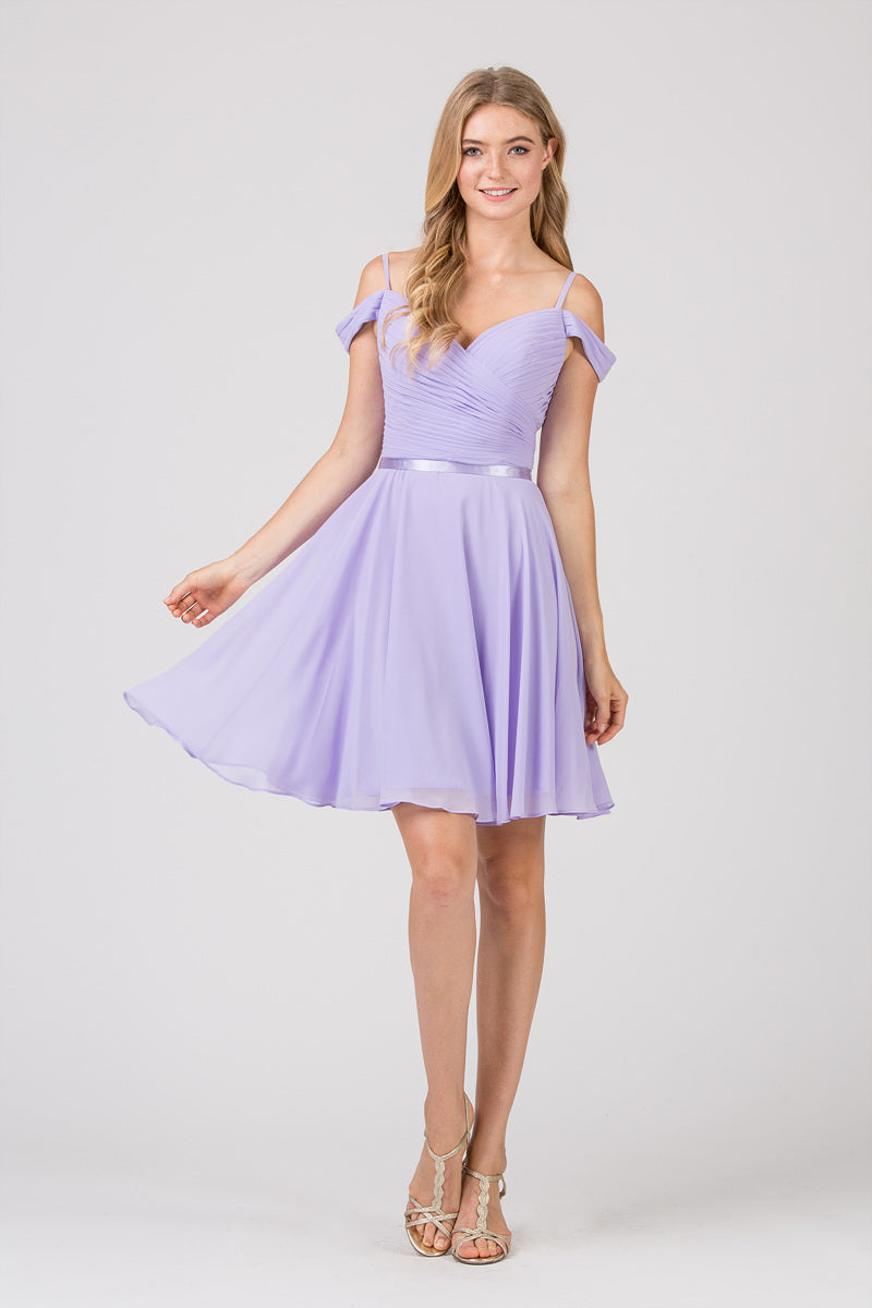 Sweetheart Knee-Length Chiffon Bridesmaid A-Line Dress Eureka Fashion 7622