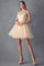 Homecoming Dresses Short Homecoming Fitted Cockail Beaded Dress Champagne