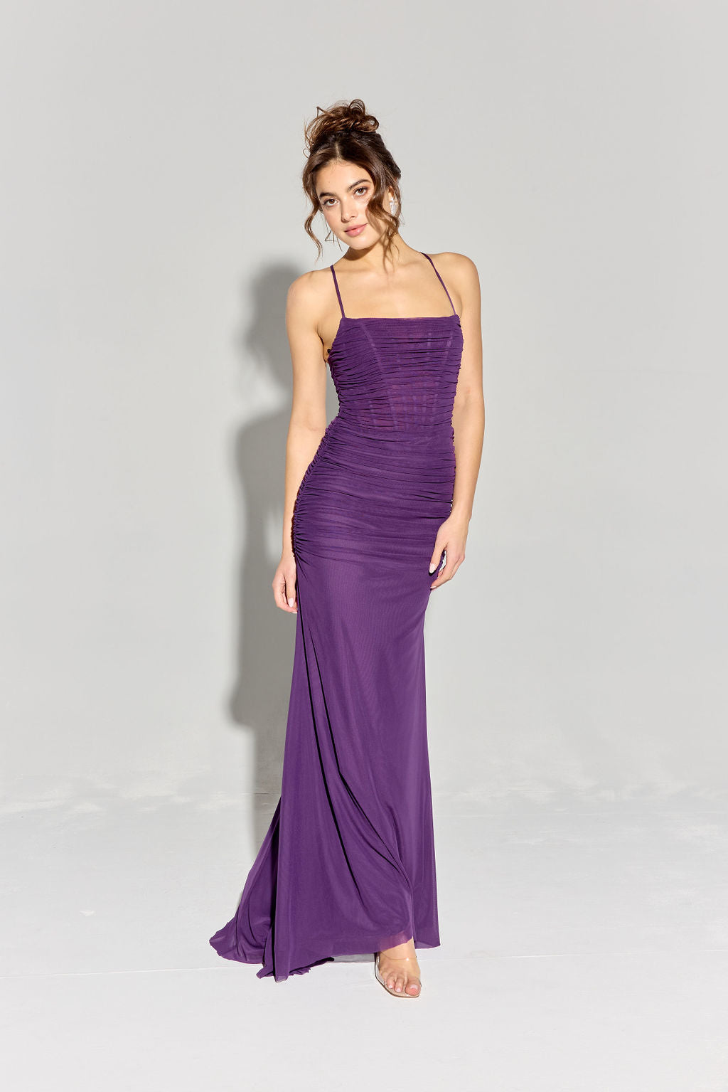 Prom Dresses Fitted Long Formal Evening Prom Dress Eureka Fashion EK177 Purple