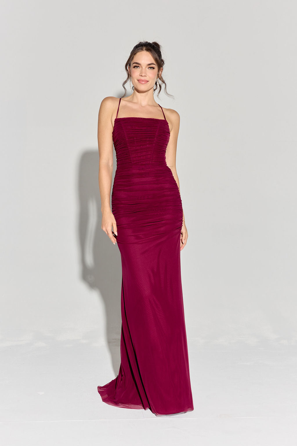 Prom Dresses Fitted Long Formal Evening Prom Dress Eureka Fashion EK177 Berry
